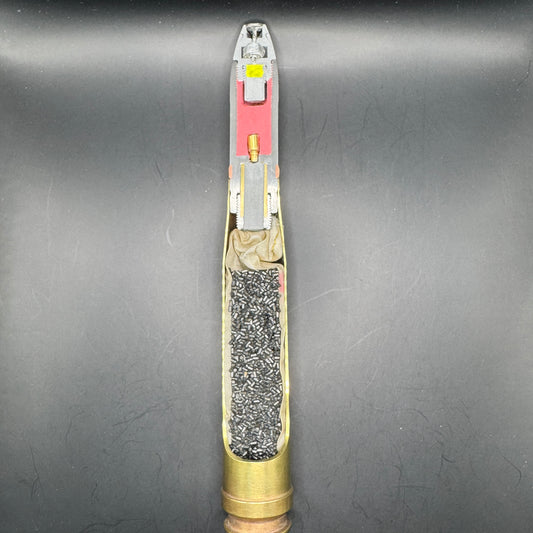 WW2 original artifact – 20mm FLAK High-Explosive Round with Dissected Tracer – AxisArtifacts