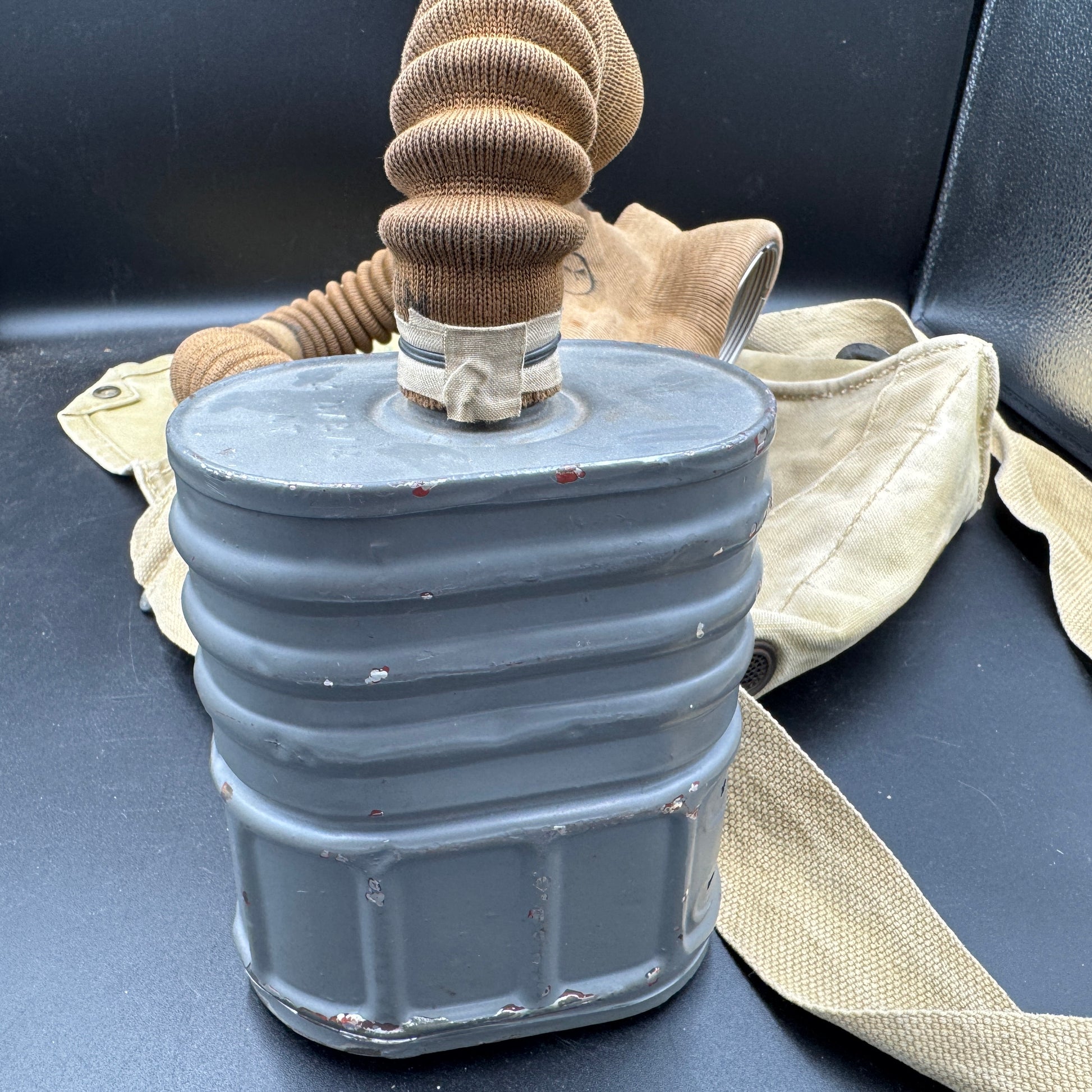 WW2 original artifact – British gas mask 1943 – interior page