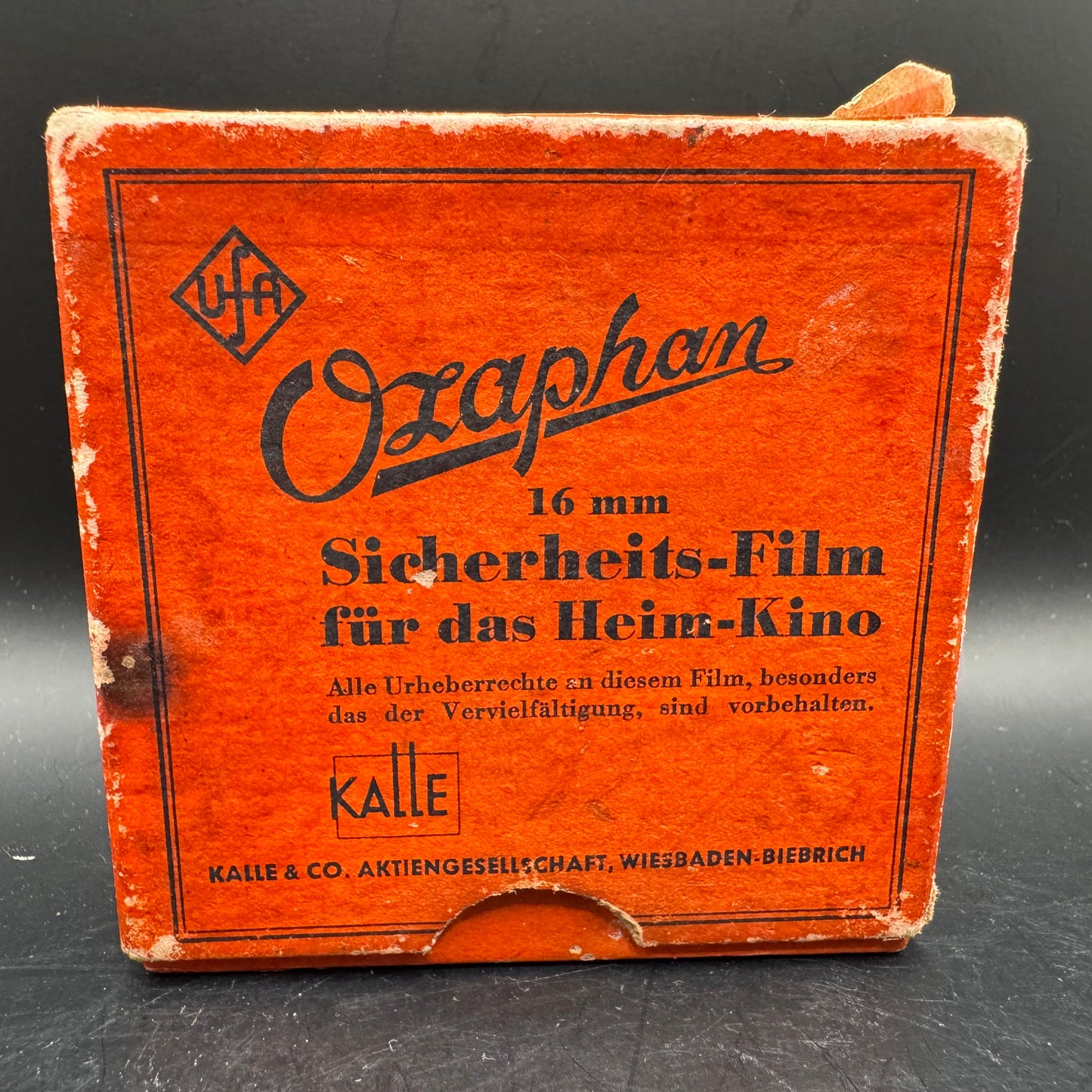 WW2 original artifact – Ozaphan 16mm film 1939 – interior detail