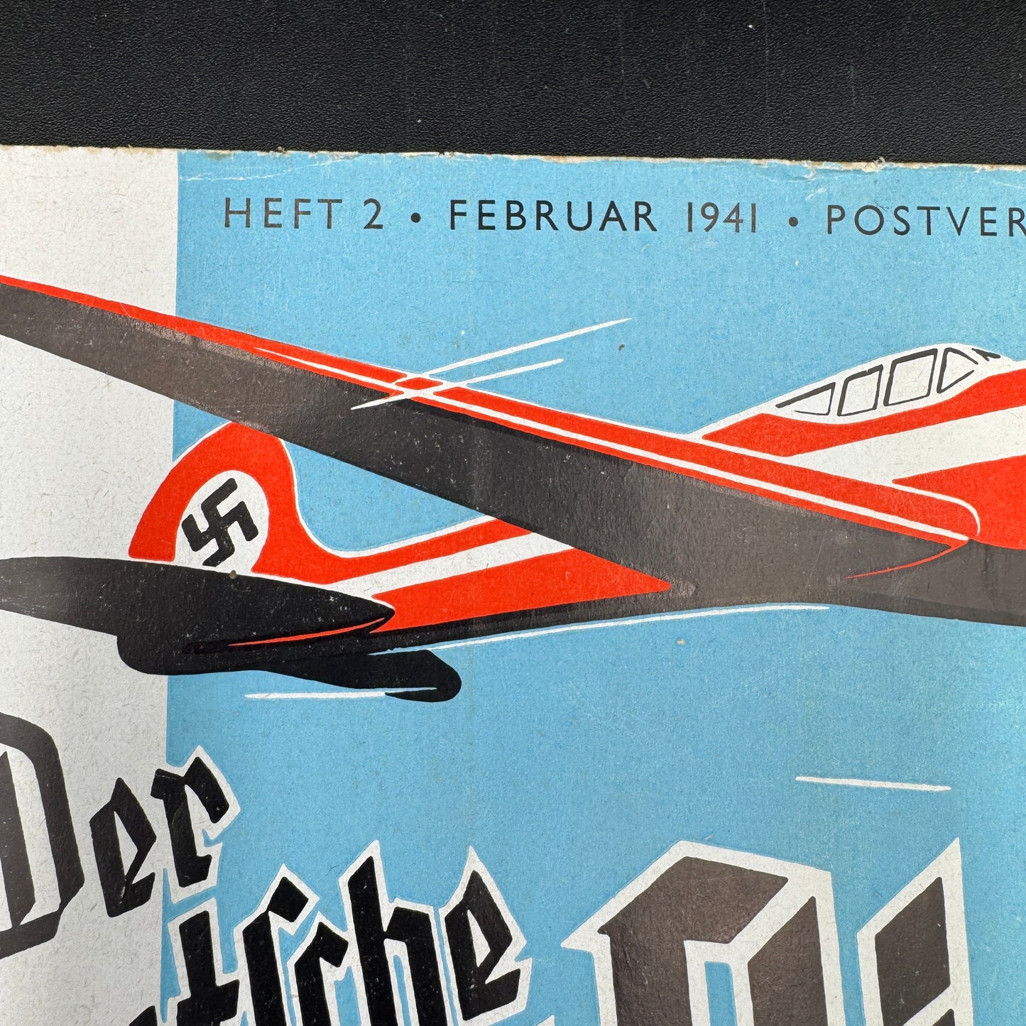 WW2 original artifact – Der Deutsche Sportflieger February 1941 – interior detail