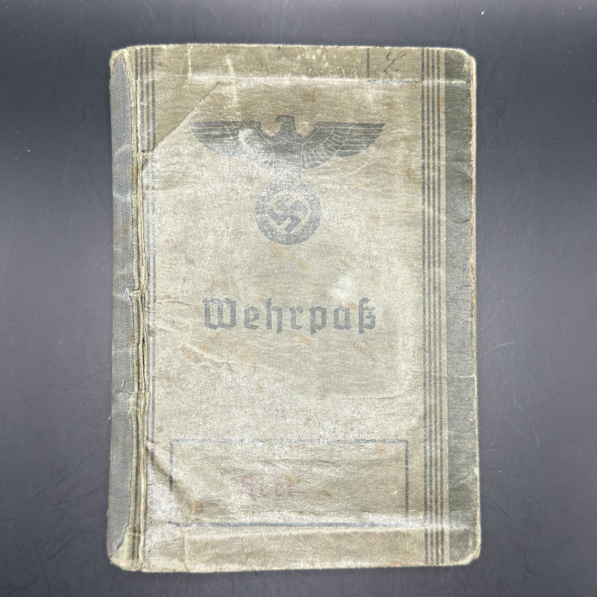 WW2 original artifact – Wehrpass with spionage order! WWI Infanterie & WWII Bau Battalion – interior page