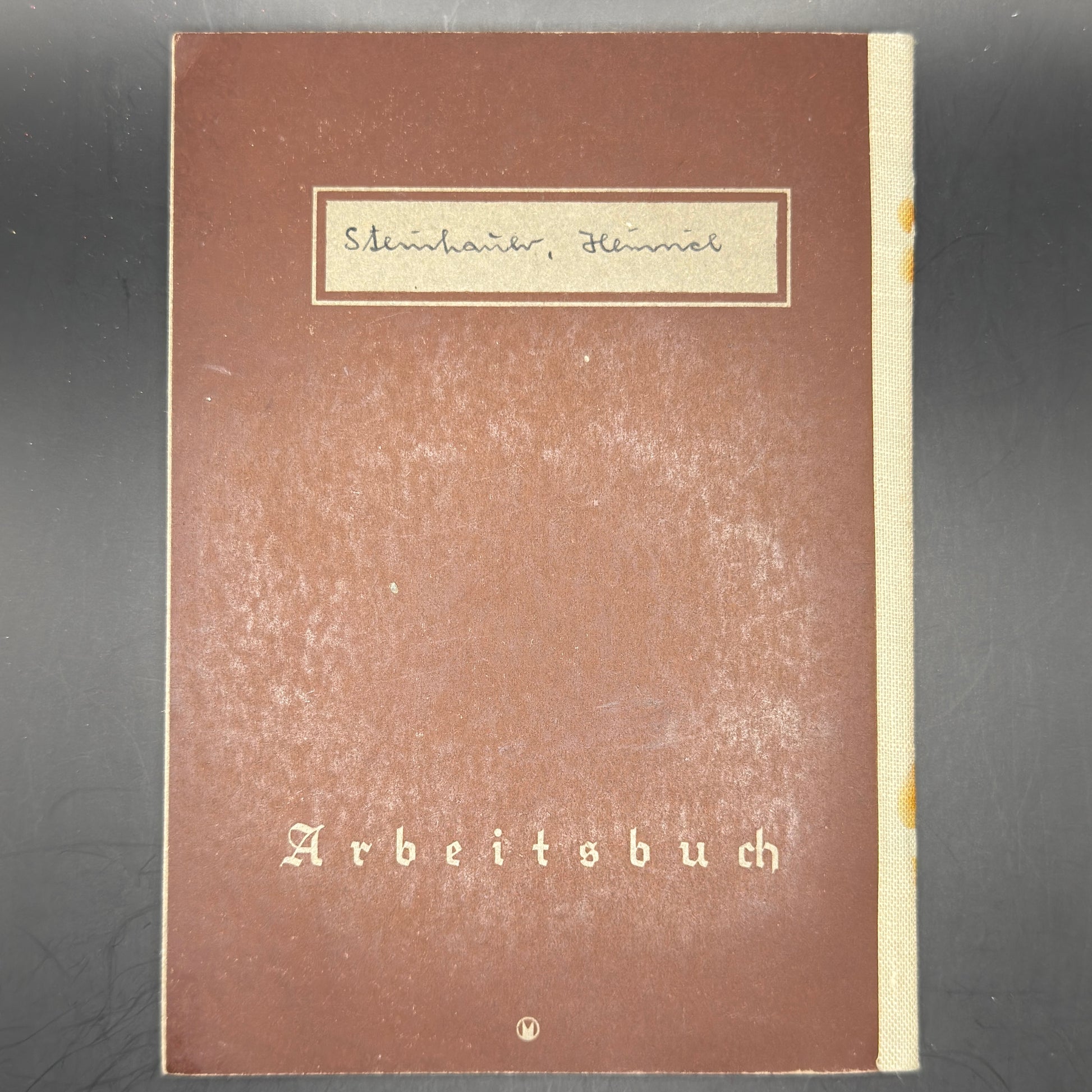 WW2 original artifact – Arbeitsbuch Feinmechaniker Deutsche Reichsbahn – interior detail