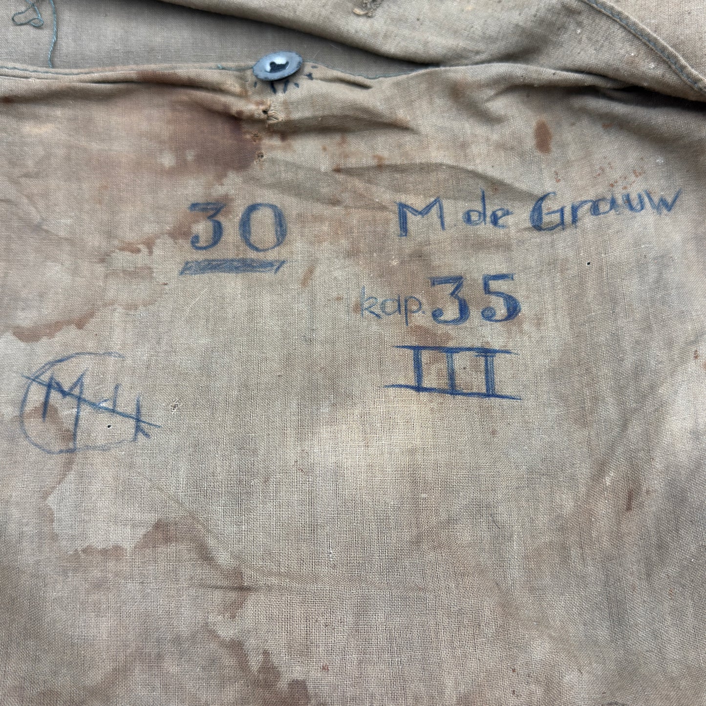 WW2 original artifact – Affe Rucksack – interior title page