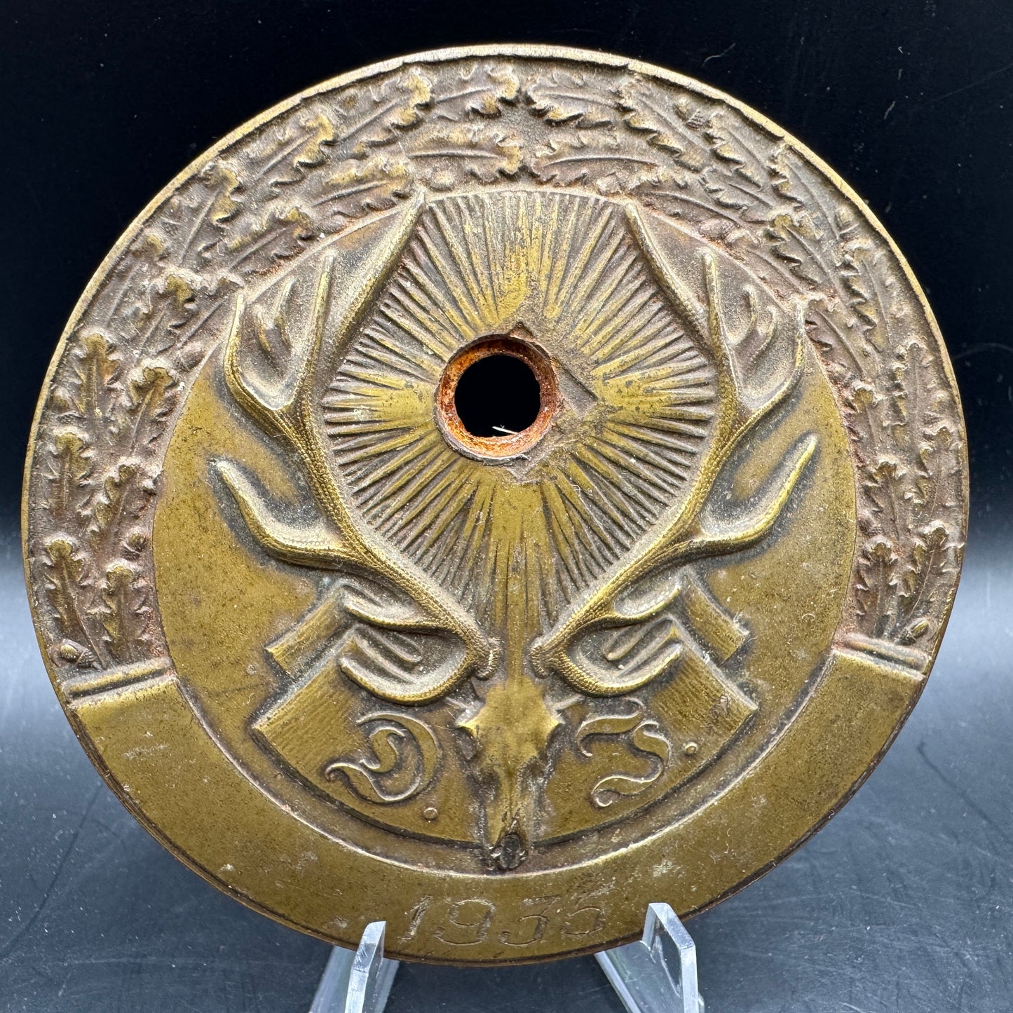 WW2 original artifact – 1935 German Hunting Association Plaque – AxisArtifacts