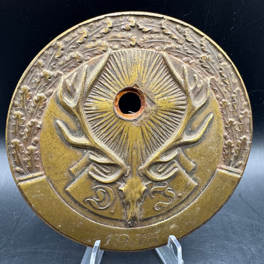 WW2 original artifact – 1935 German Hunting Association Plaque – AxisArtifacts