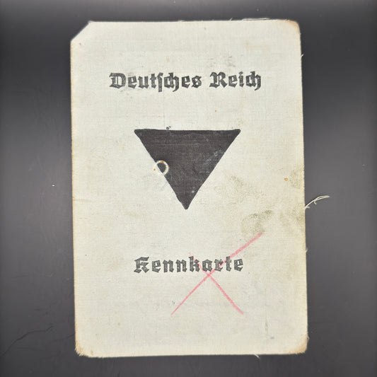 WW2 original artifact – Kennkarte 1945 with nice rear! – AxisArtifacts