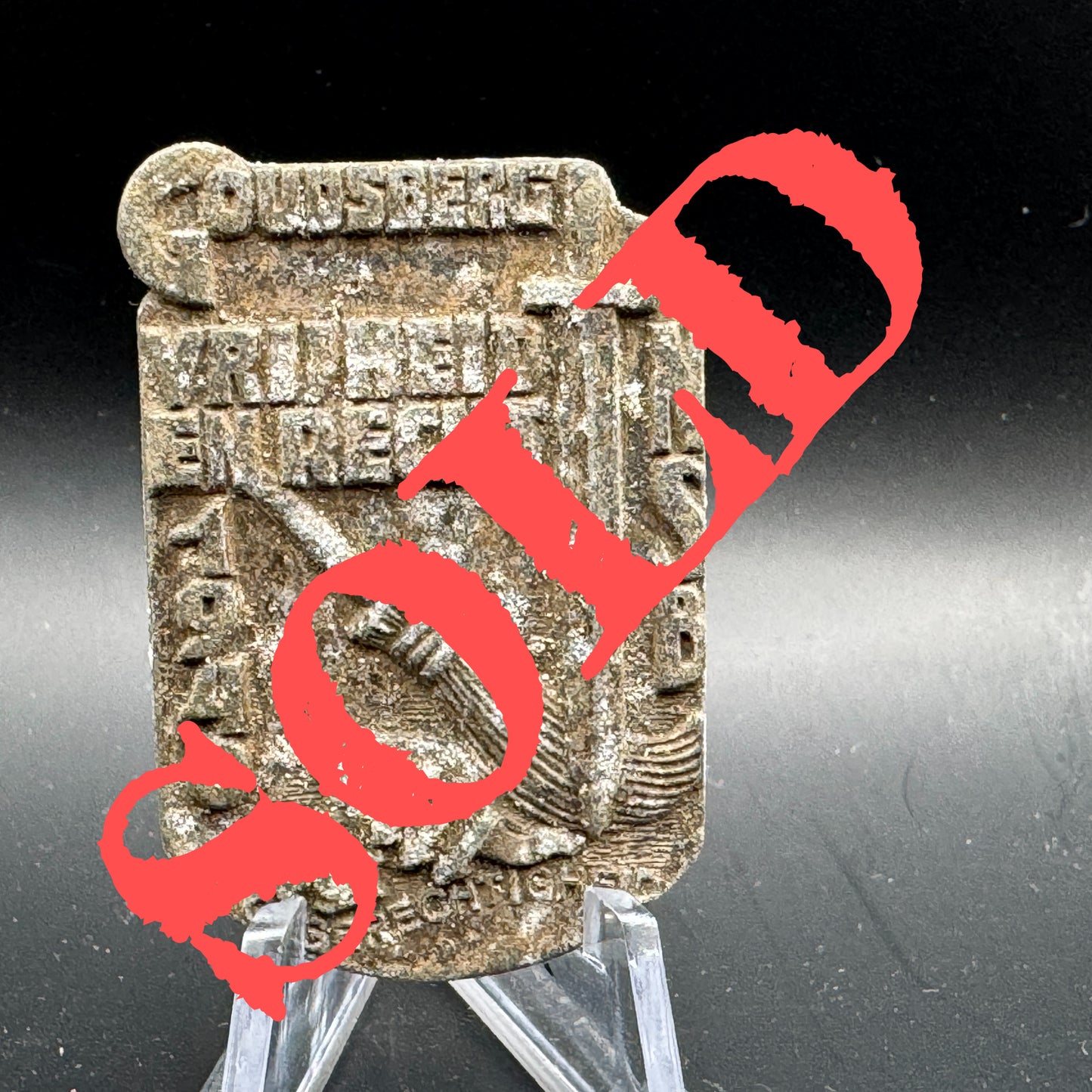 WW2 original artifact – NSB Tinnie – ‘Goudsberg Vrijheid en Recht 1940’ – AxisArtifacts