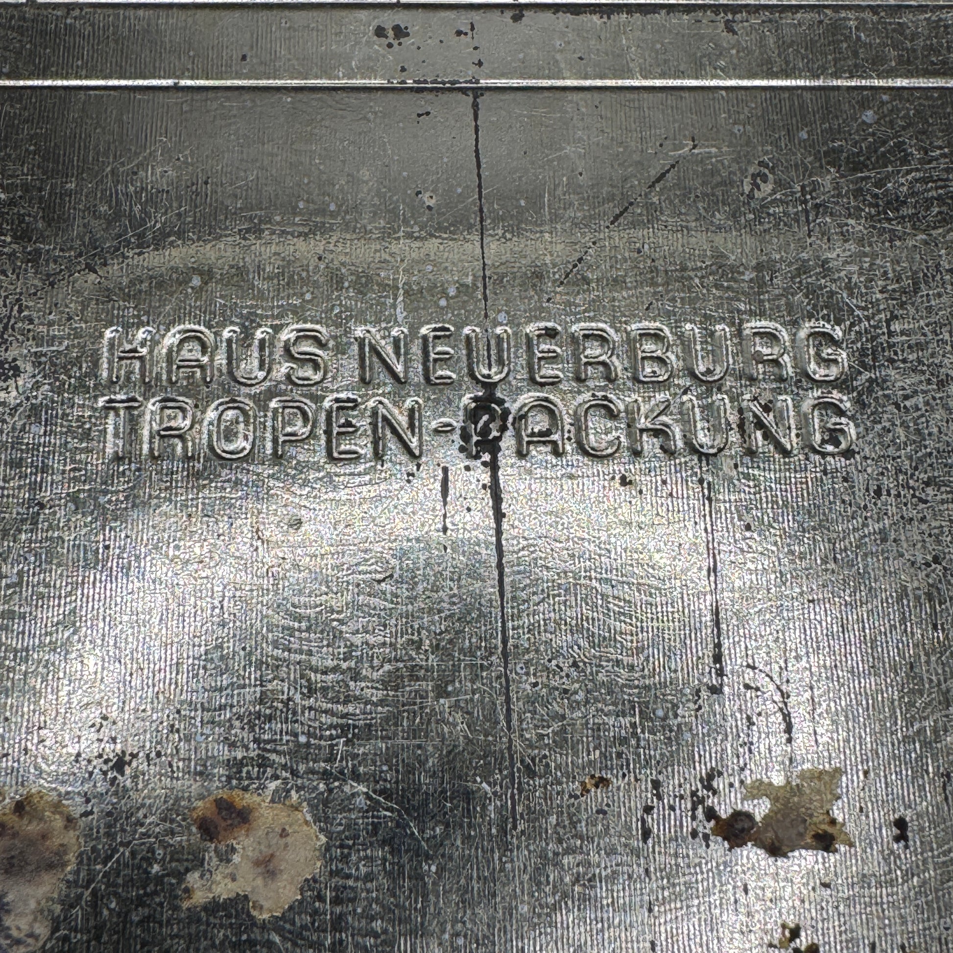 WW2 original artifact – WW2 German Haus Neuerburg cigarette case large – interior title page