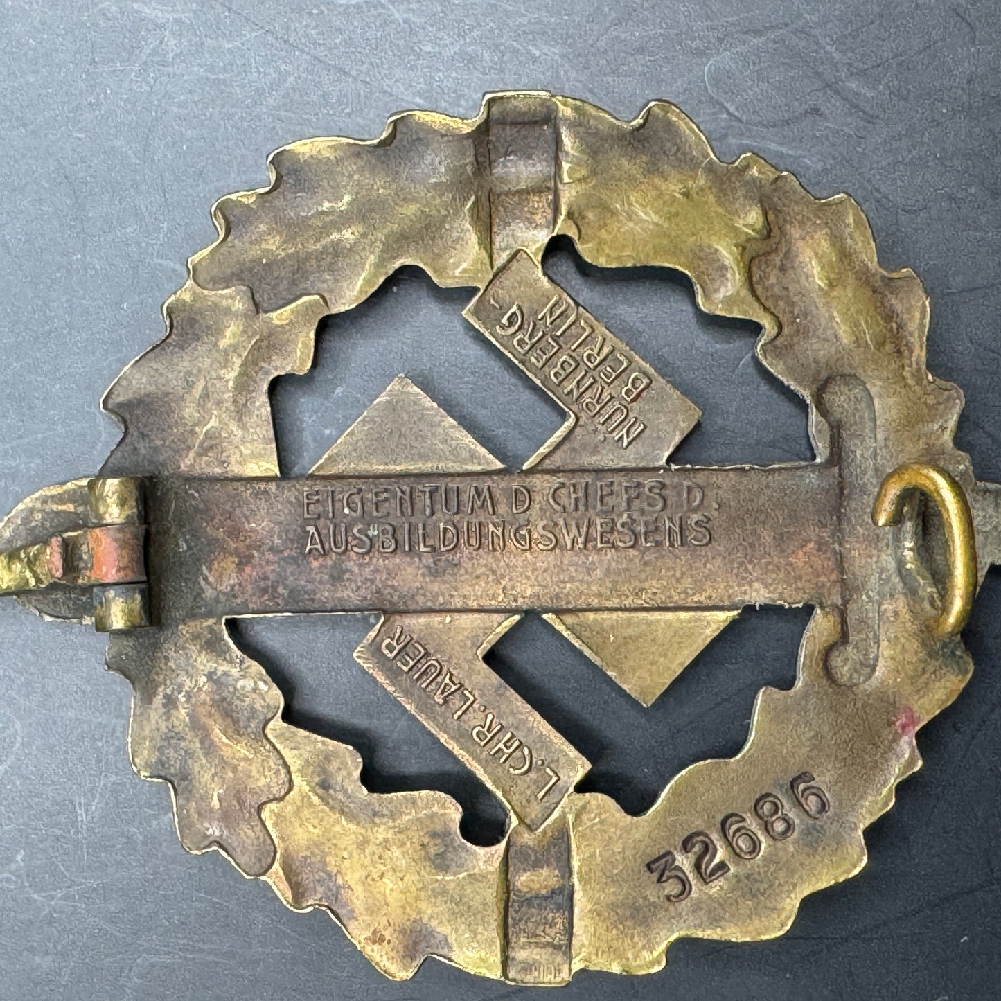 WW2 original artifact – SA Sportabzeichen in bronze Numbered! (L.Chr. Lauer) – interior page