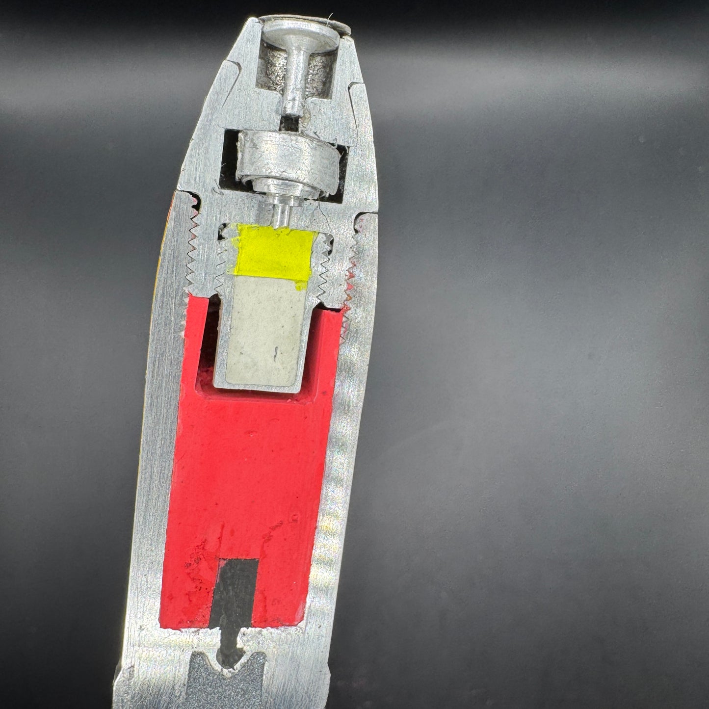 WW2 original artifact – 20mm FLAK High-Explosive Round with Dissected Tracer – interior title page