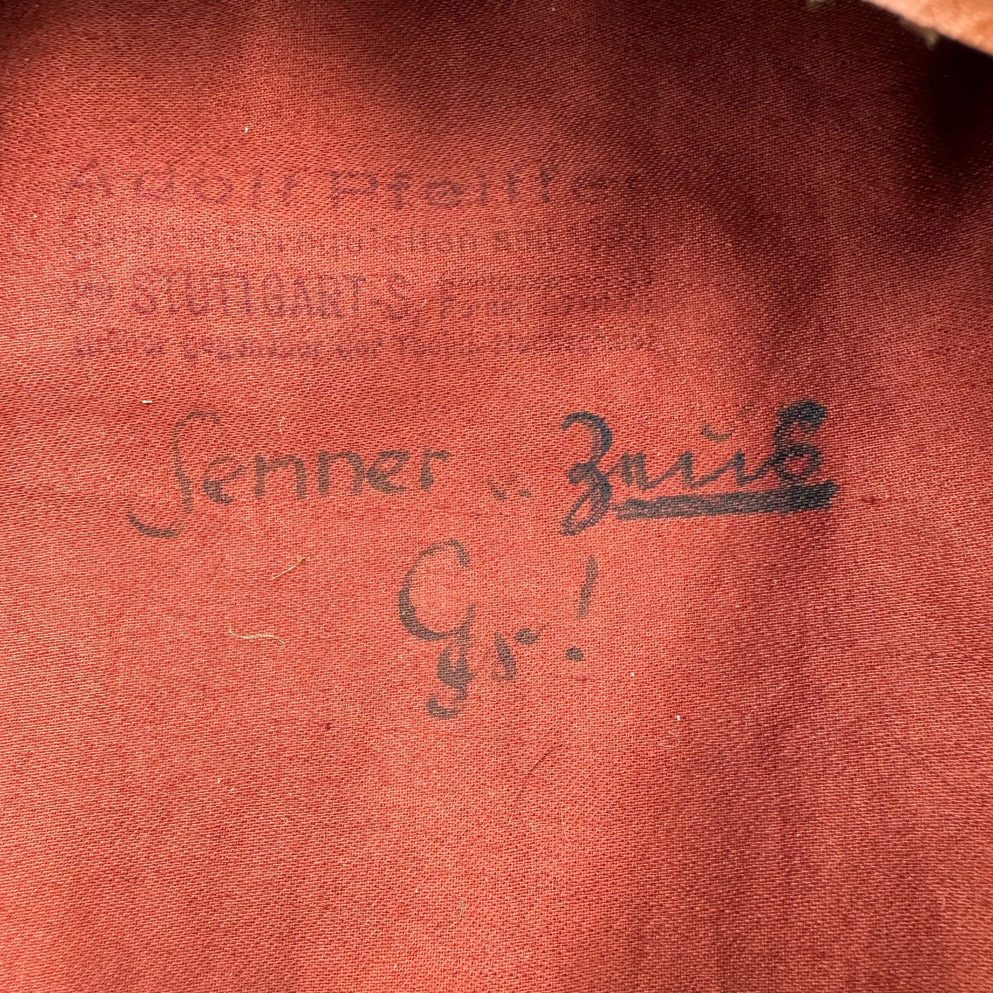 WW2 original artifact – University Student Cap – interior page