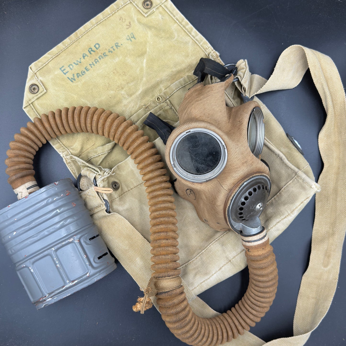 WW2 original artifact – British gas mask 1943 – AxisArtifacts
