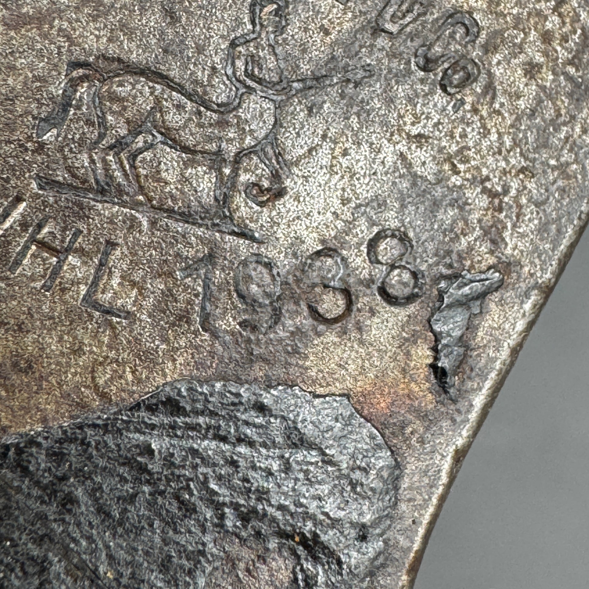 WW2 original artifact – German wire cutter 1938 (battledamage!) – interior page