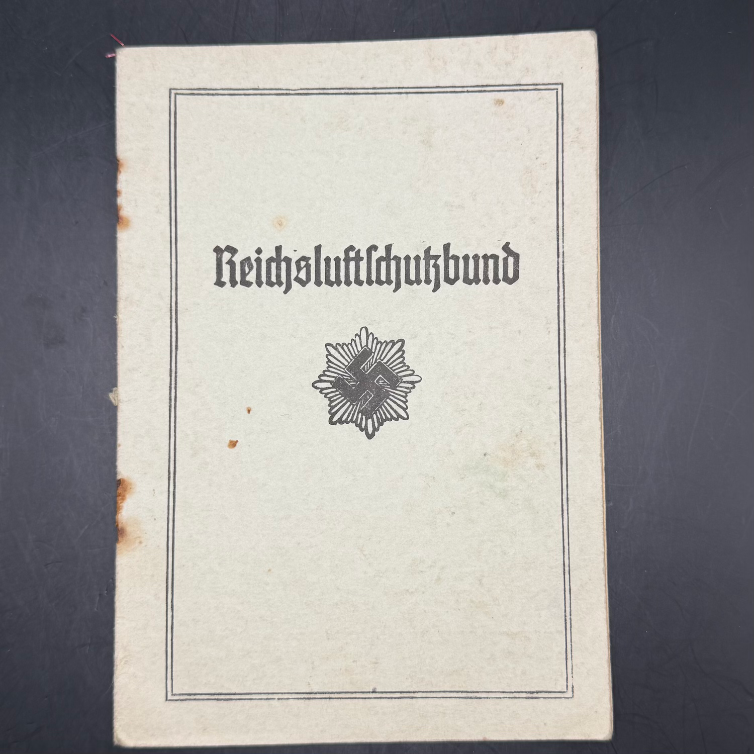 WW2 original artifact – Reichsluftschutzbund (RLB) Membership Book – Ortsgruppe Steyr-Kirchdorf (38–41) – AxisArtifacts