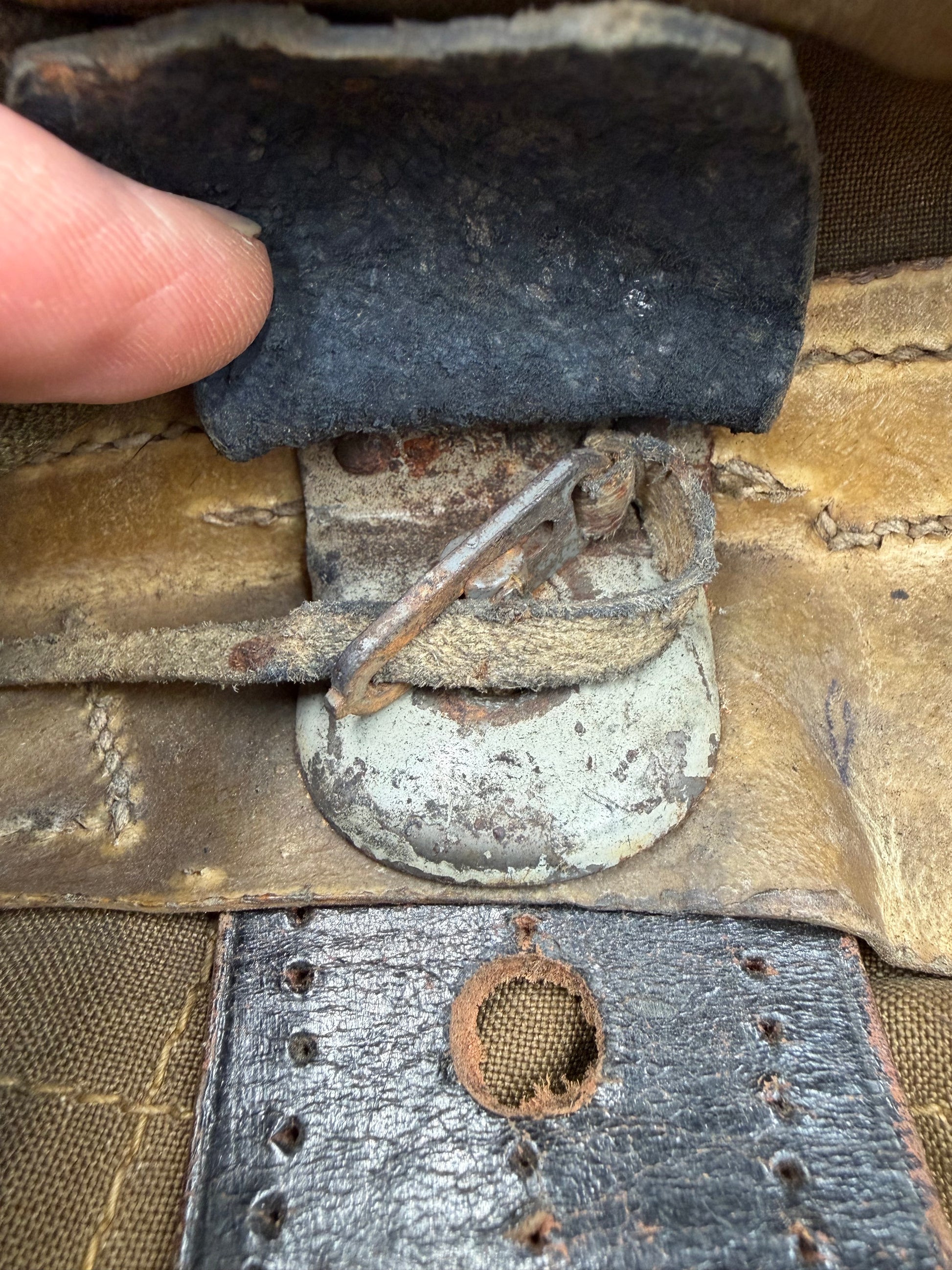 WW2 original artifact – Wehrmacht Tornister (Affe) 1942 Kimnach u Brunn – interior page