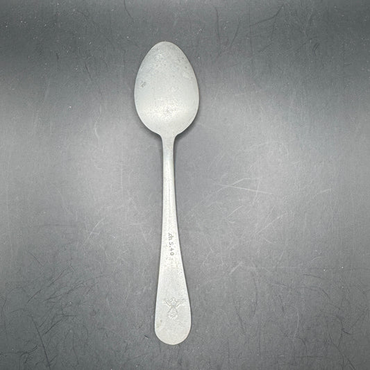 WW2 original artifact – Wehrmacht Aluminium Tea Spoon 1940 – interior detail