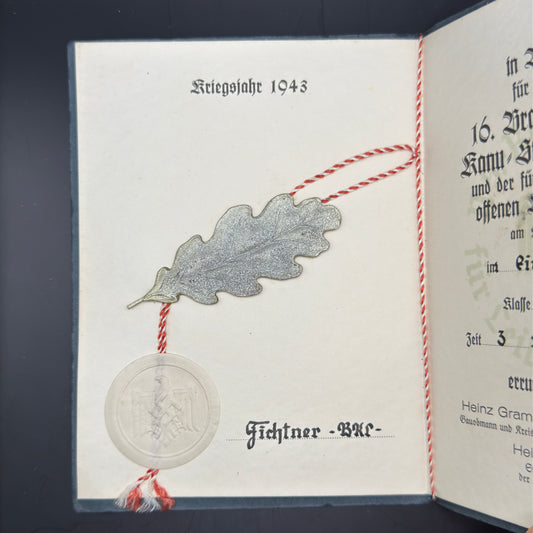 WW2 original artifact – German NSRL Sports Certificate – AxisArtifacts