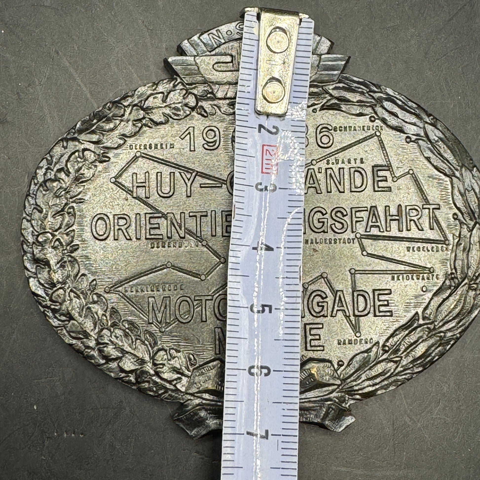 WW2 original artifact – NSKK Plakette "HUY-GELÄNDE-ORIENTIERUNGSFAHRT 1936" – interior page