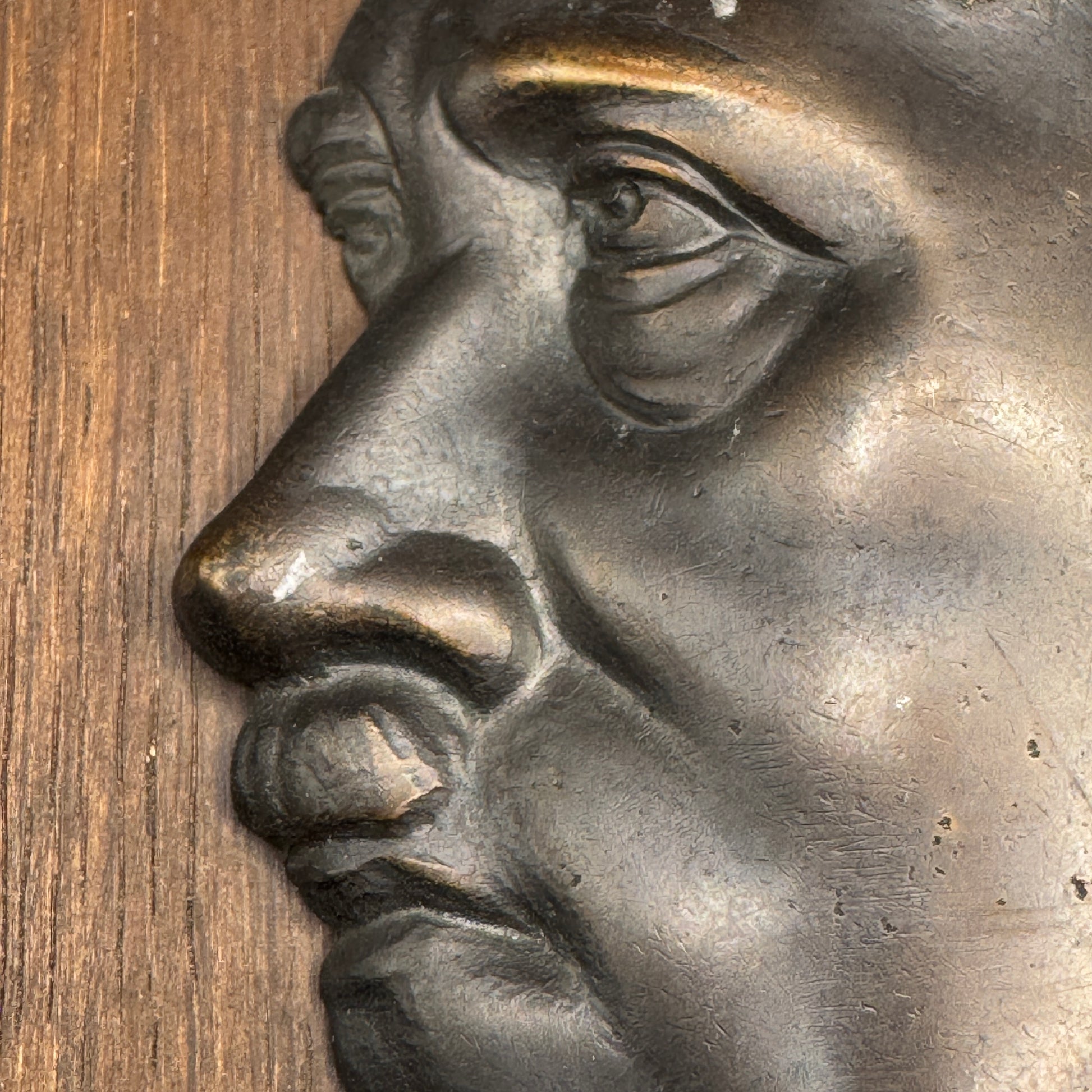 WW2 original artifact – Adolf Hitler bronze wall plaque – interior page