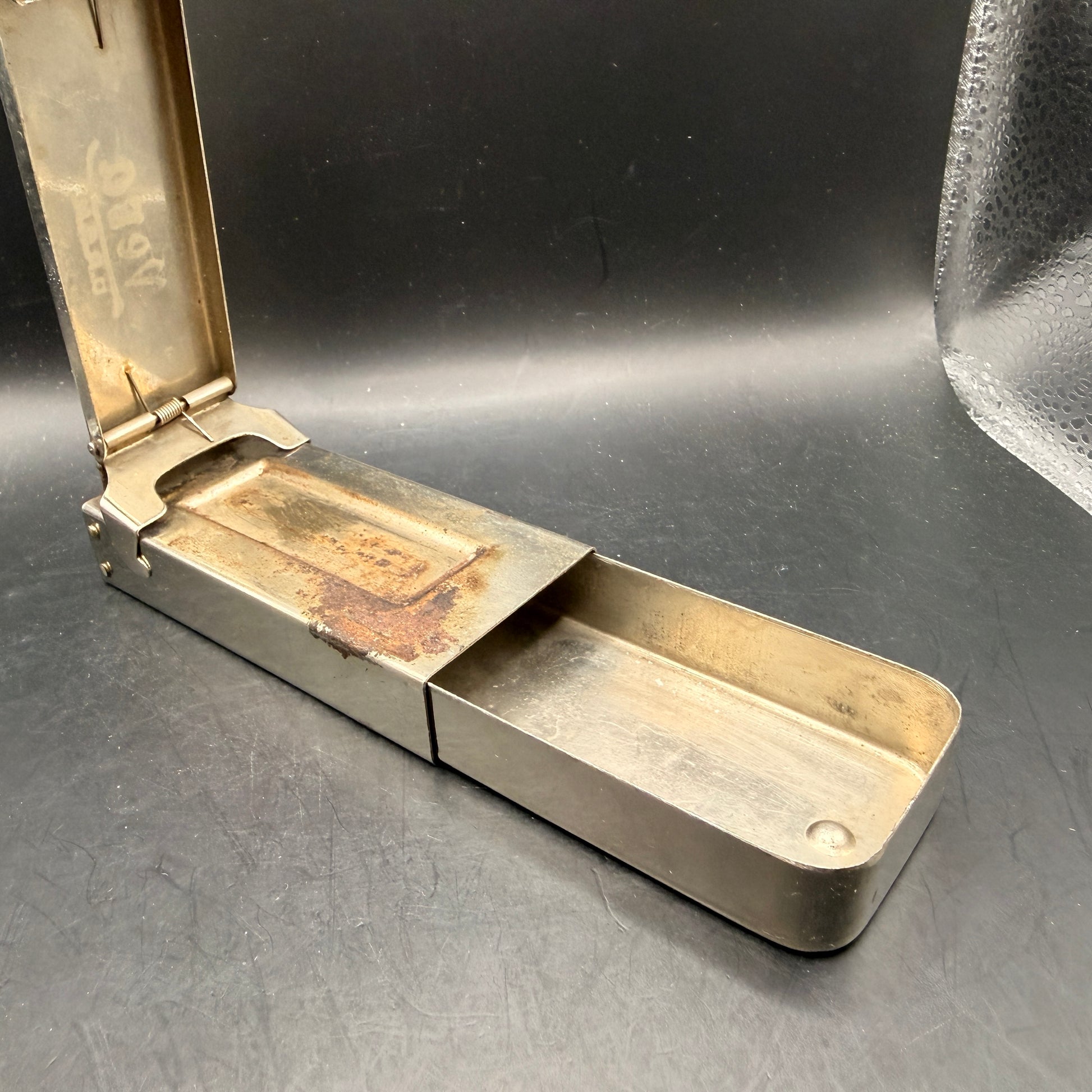 WW2 original artifact – Original German WWII Medical Sterilizer D.R.G.M – interior title page