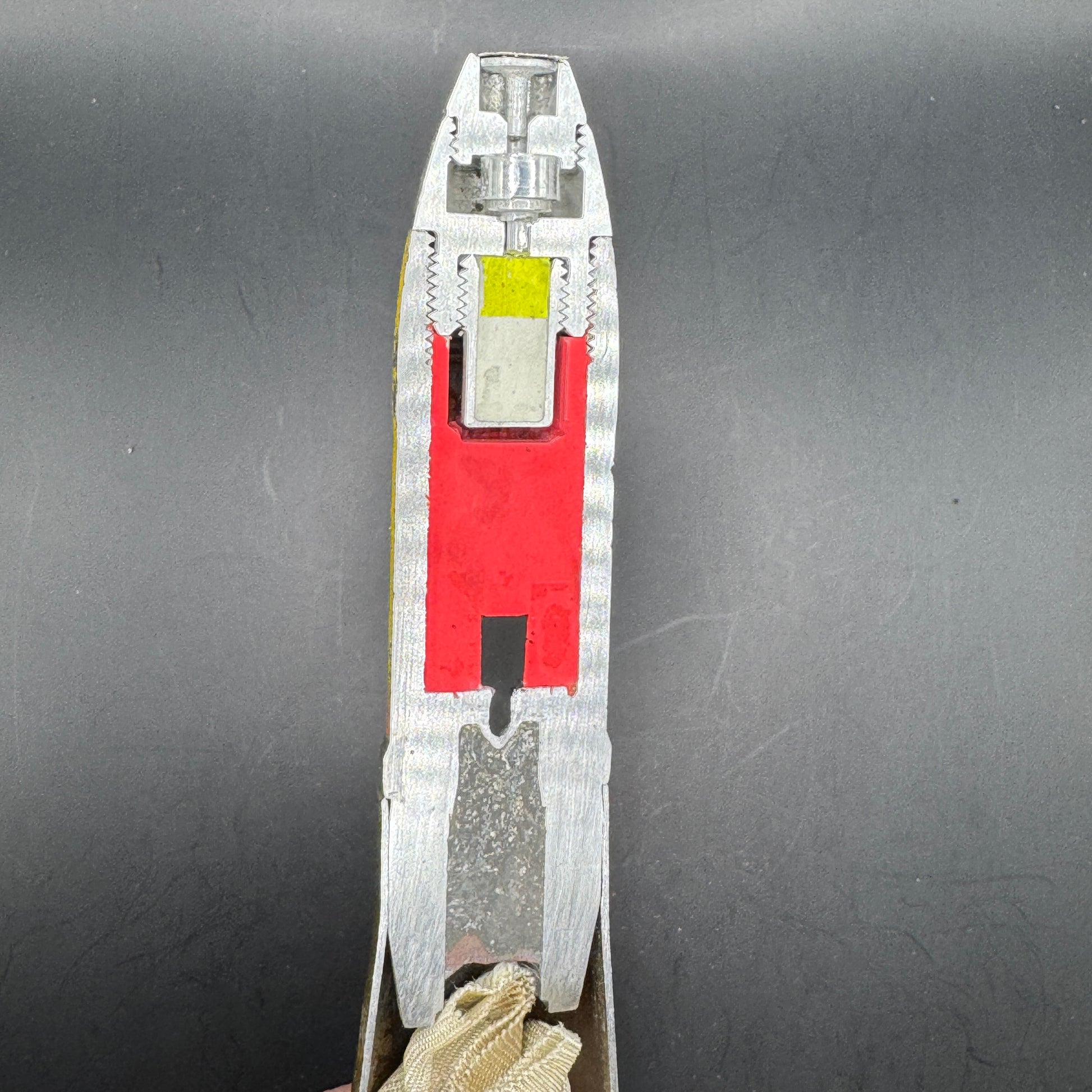 WW2 original artifact – 20mm FLAK High-Explosive Round with Dissected Tracer – interior title page