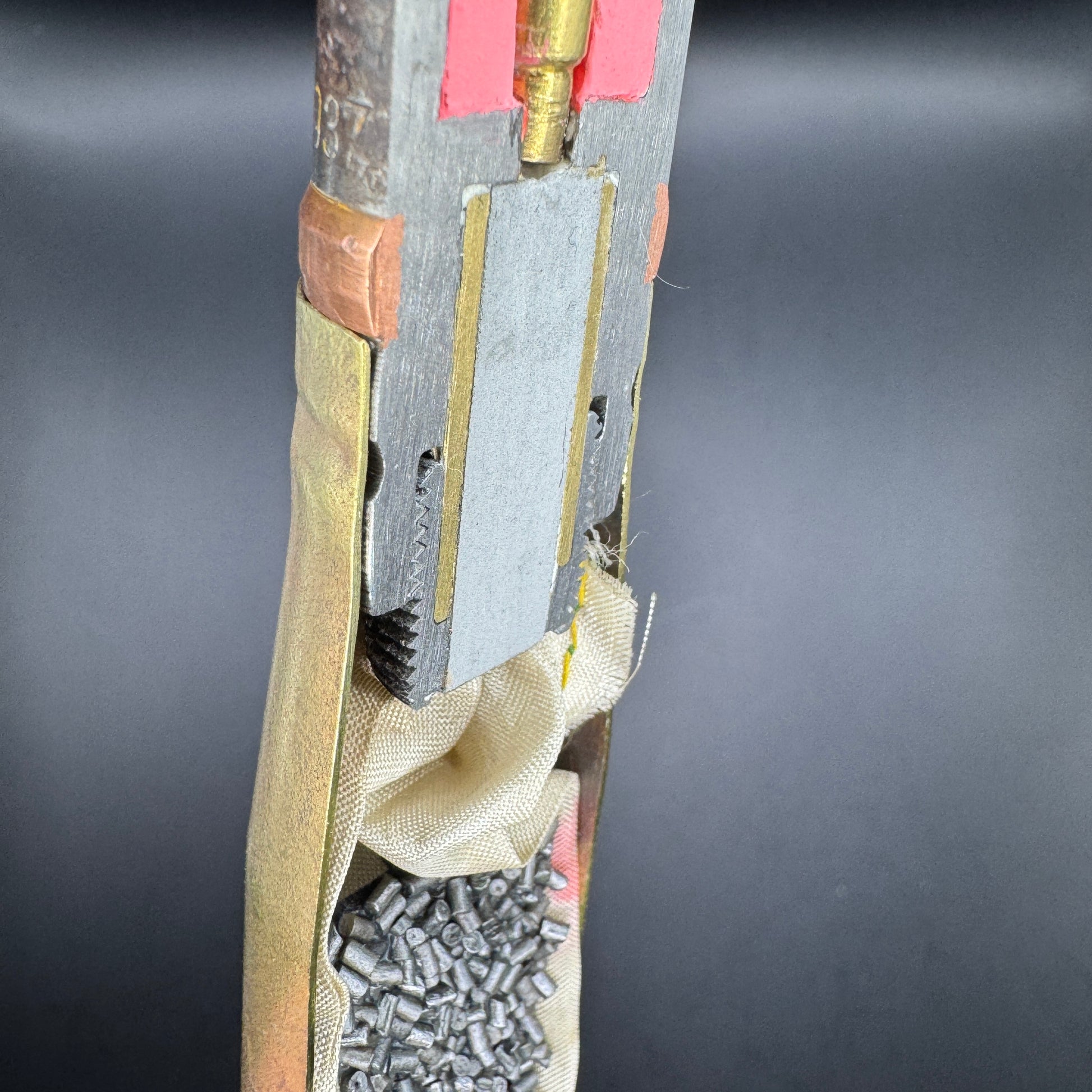 WW2 original artifact – 20mm FLAK High-Explosive Round with Dissected Tracer – interior page