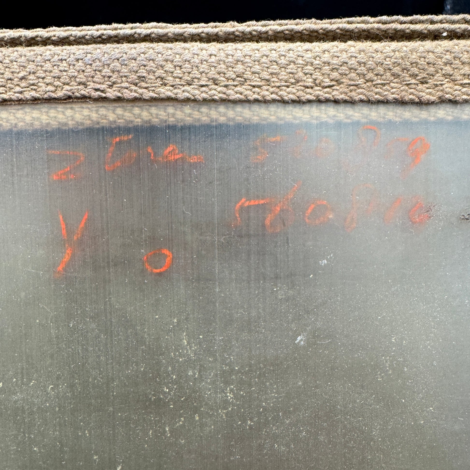 WW2 original artifact – British WWII Officer Map Case: WW2 Dated 1944 – interior title page