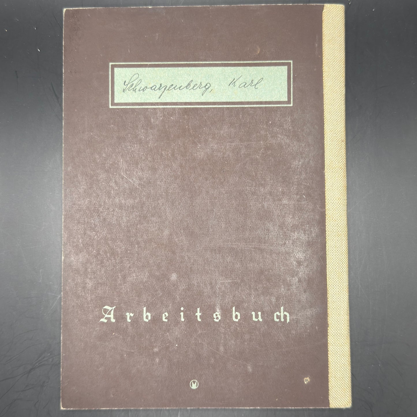 WW2 original artifact – Two times Arbeitsbuch from married couple – interior page