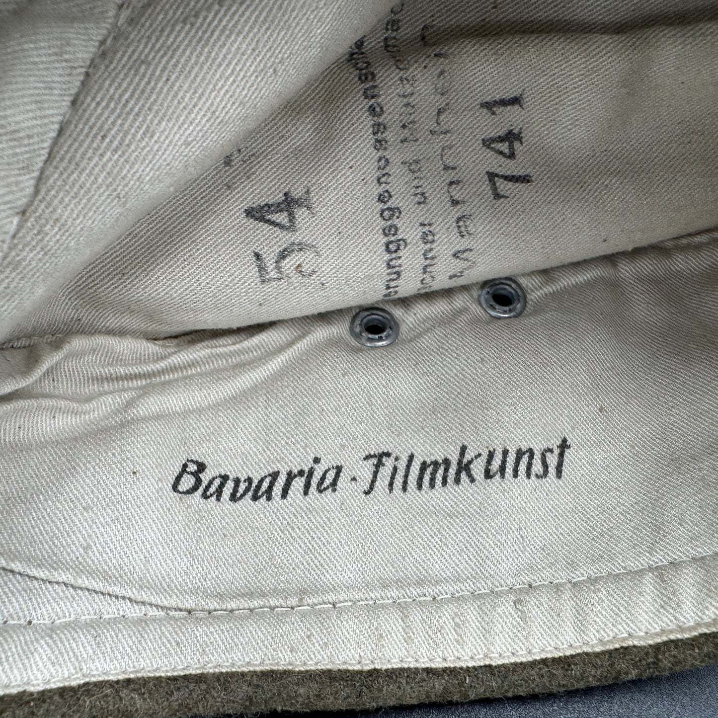 WW2 original artifact – RAD EM/NCO's overseas cap – interior page