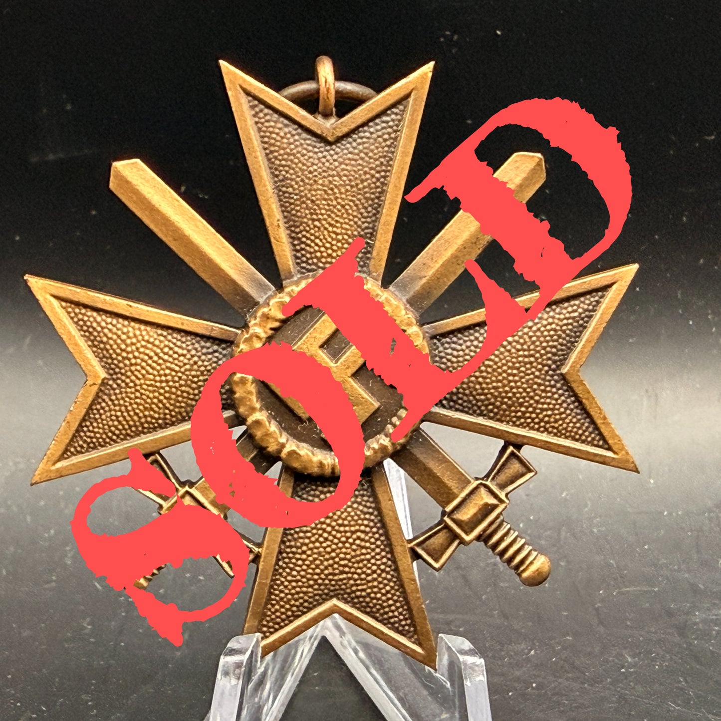 WW2 original artifact – Kriegsverdienst Kreuz with swords (KVK2) – AxisArtifacts