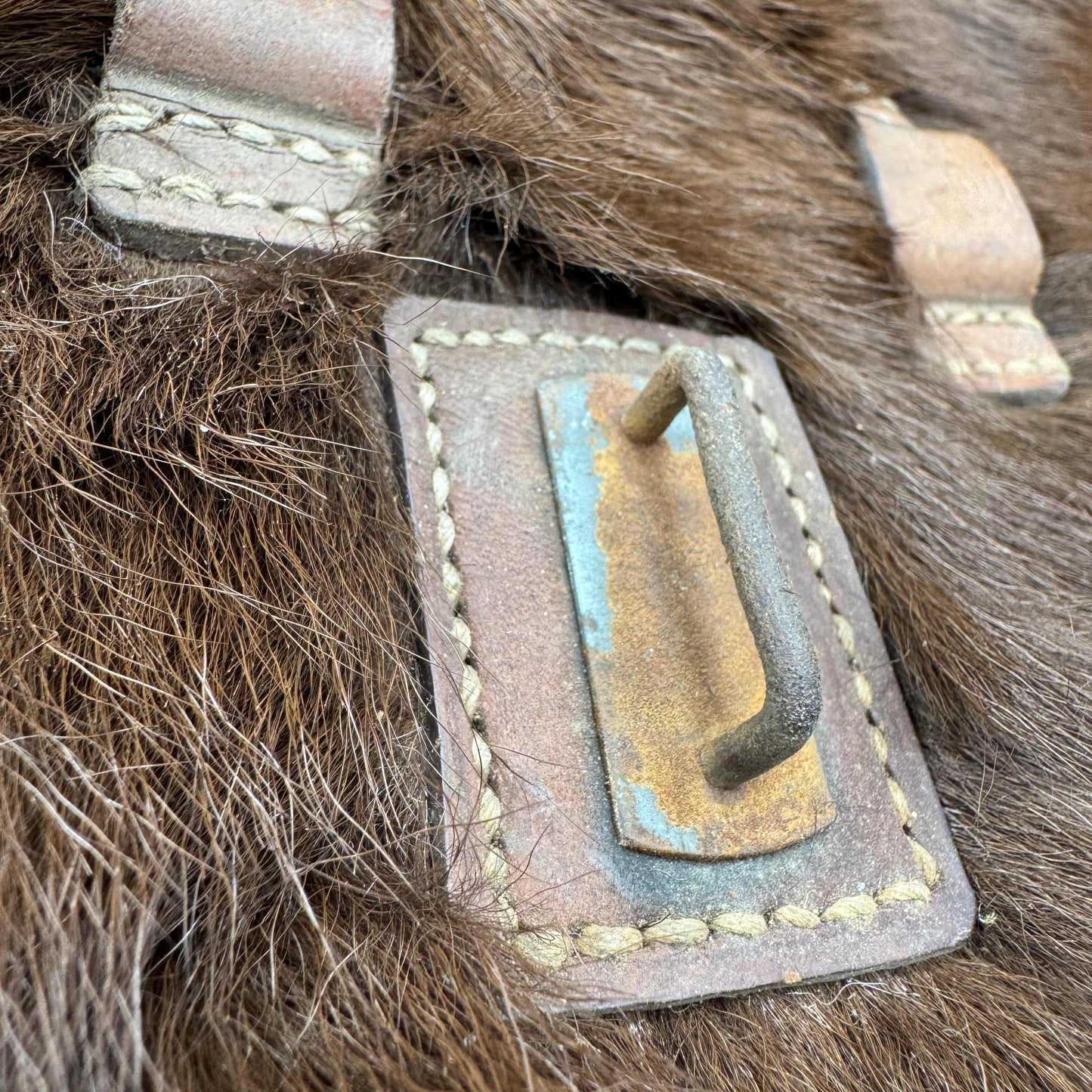 WW2 original artifact – Rare unissued signal troops tornister or Fernsprechtornister marked fuq 1942 – interior title page