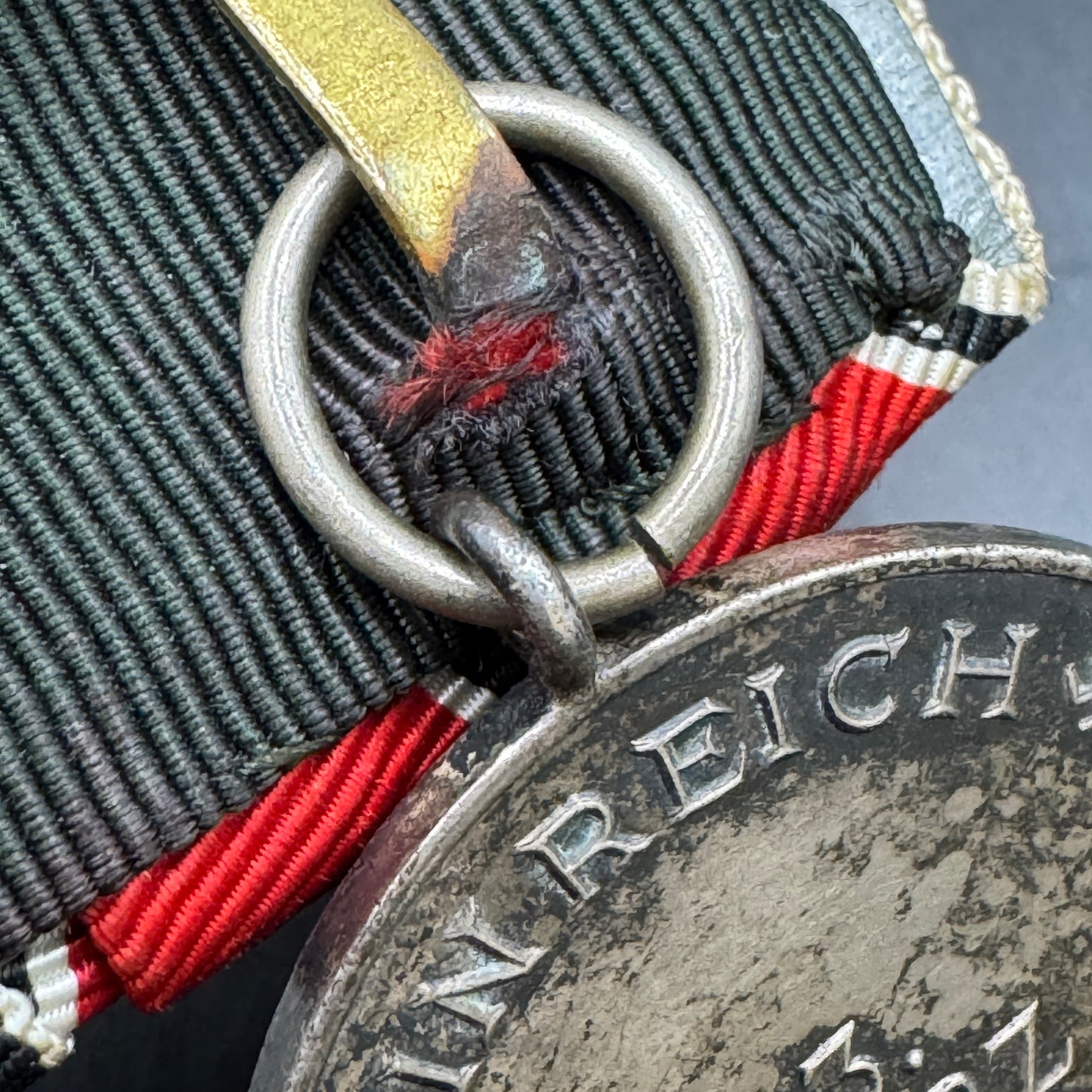 WW2 original artifact – Two-pieced medal-bar Austrian- and Czech 'Anschluss' – interior title page