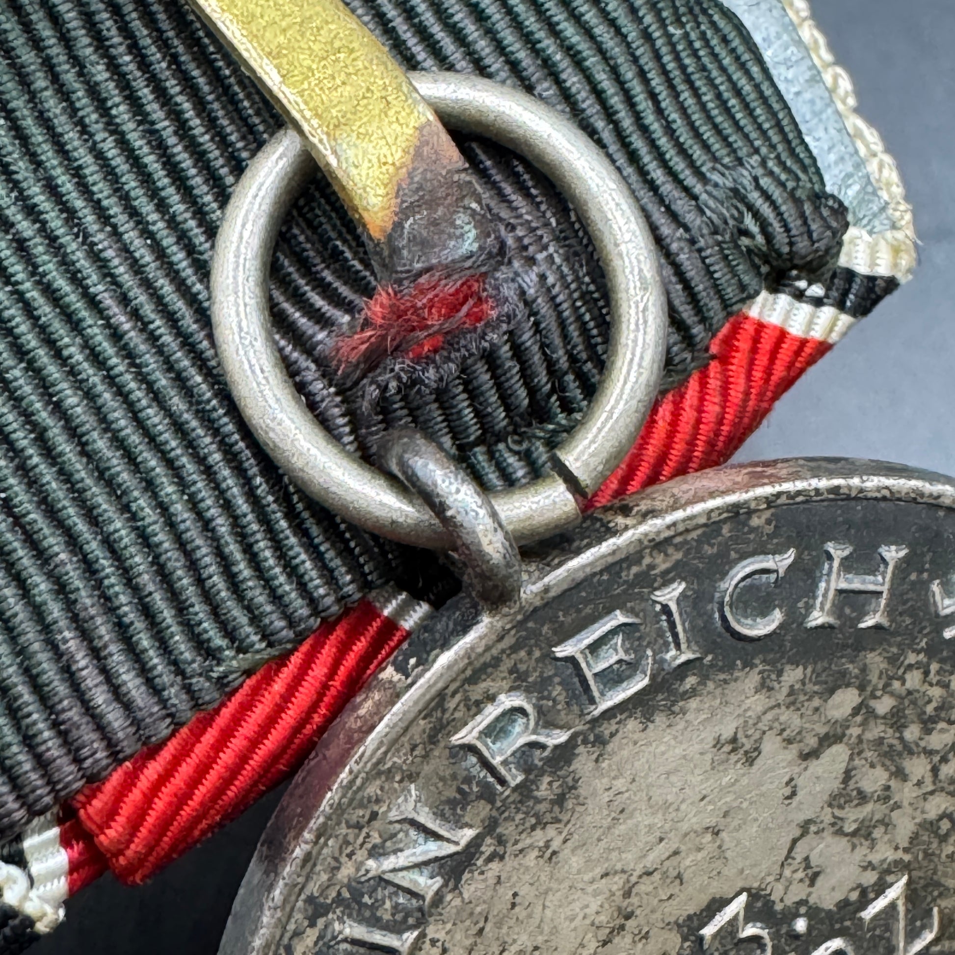 WW2 original artifact – Two-pieced medal-bar Austrian- and Czech 'Anschluss' – interior title page