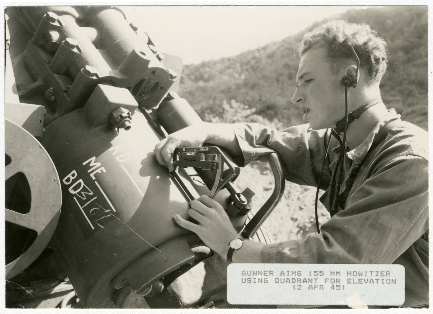 WW2 original artifact – US M1 Gunners Quadrant – interior page