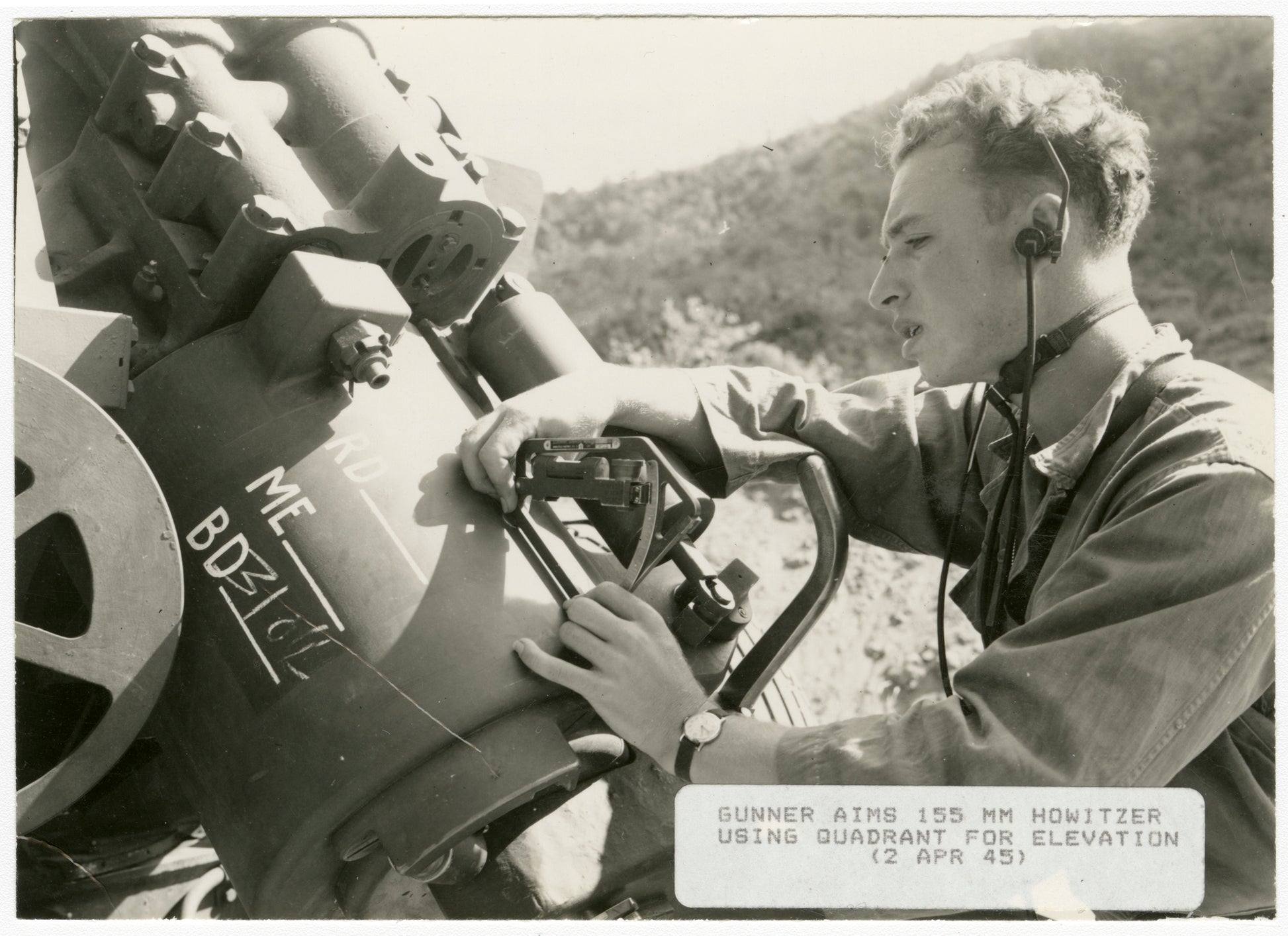 WW2 original artifact – US M1 Gunners Quadrant – interior page