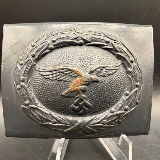 WW2 original artifact – Luftwaffe steel belt buckle by Noelle & Hueck 1942 – AxisArtifacts
