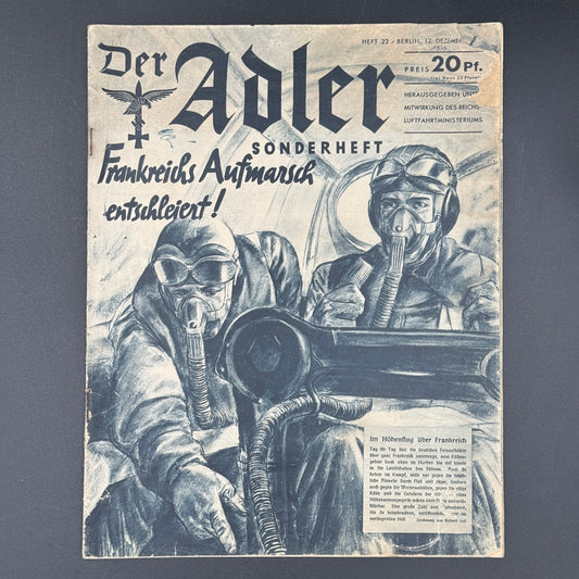 WW2 original artifact – Der Adler Dec 1939 – AxisArtifacts