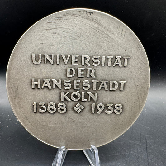 WW2 original artifact – Extremely rare!! Plaque Universität der Hansestadt Köln 1388 - 1938 – interior detail