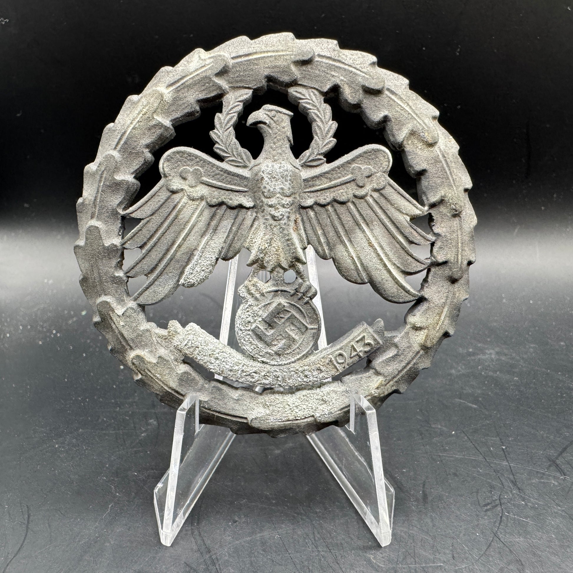 WW2 original artifact – BIG! Standschützenverband Tirol Vorarlberg Abzeichen Meisterschütze – AxisArtifacts