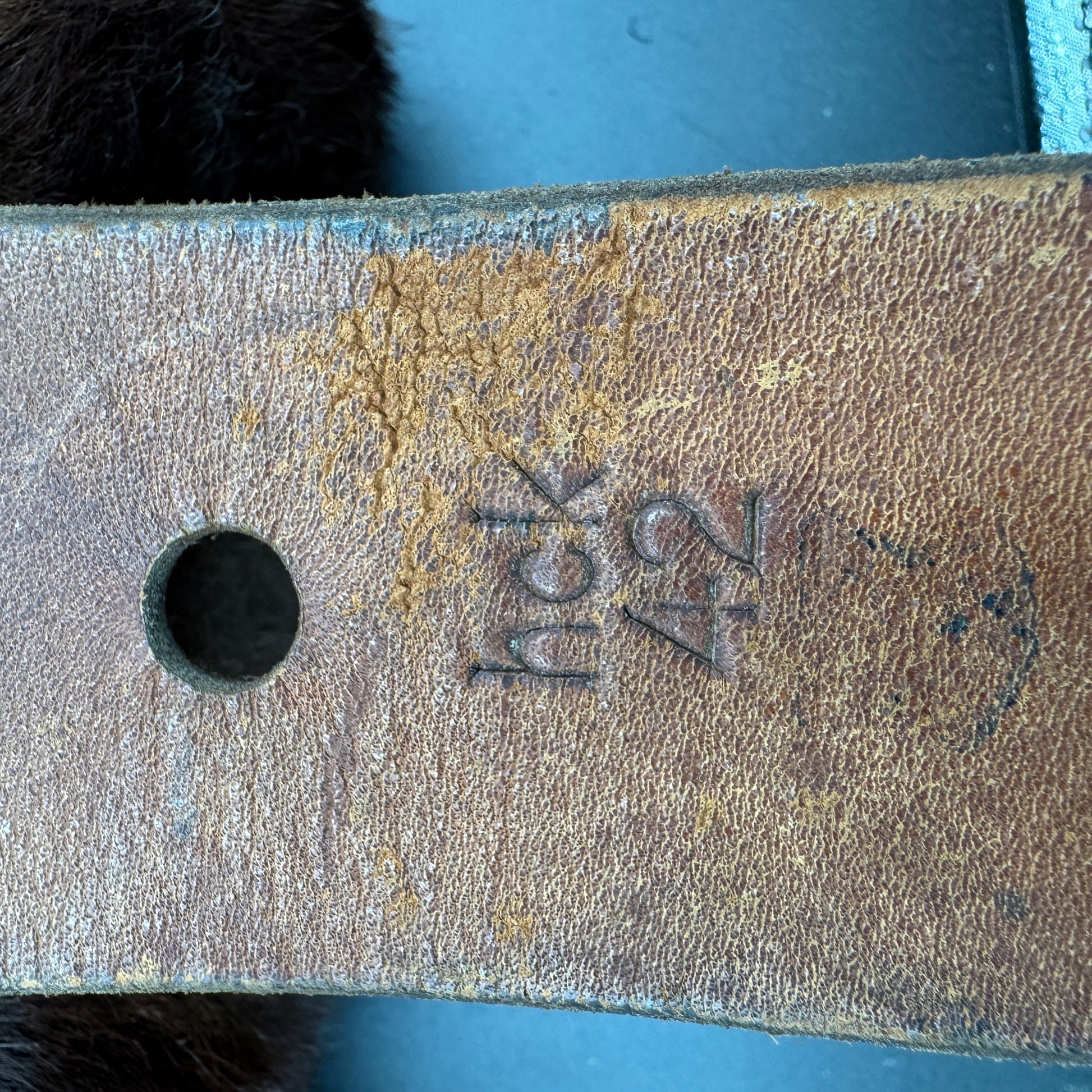 WW2 original artifact – Rare unissued signal troops tornister or Fernsprechtornister marked fuq 1942 – interior page