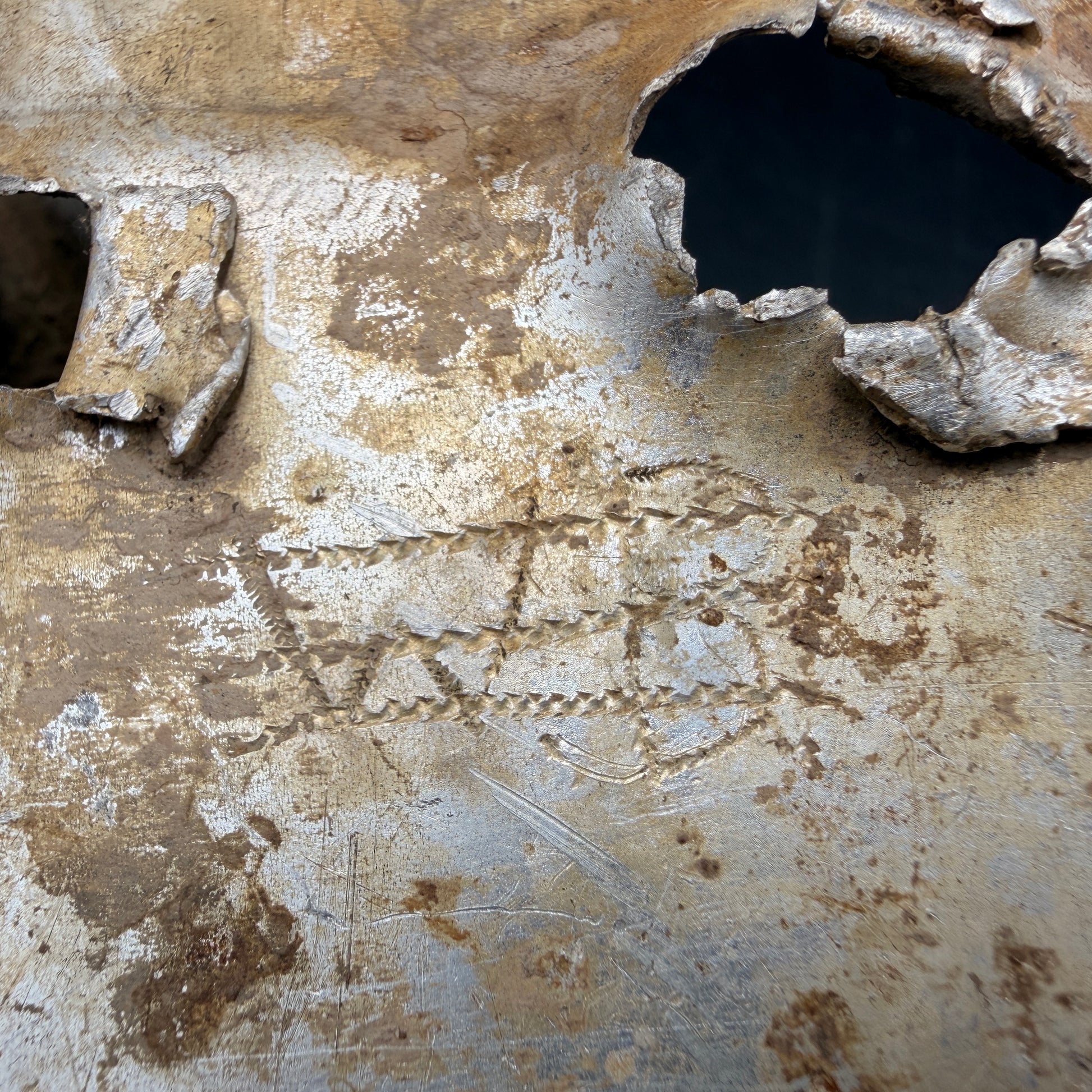 WW2 original artifact – German messkit with insciption "W.S." – interior page