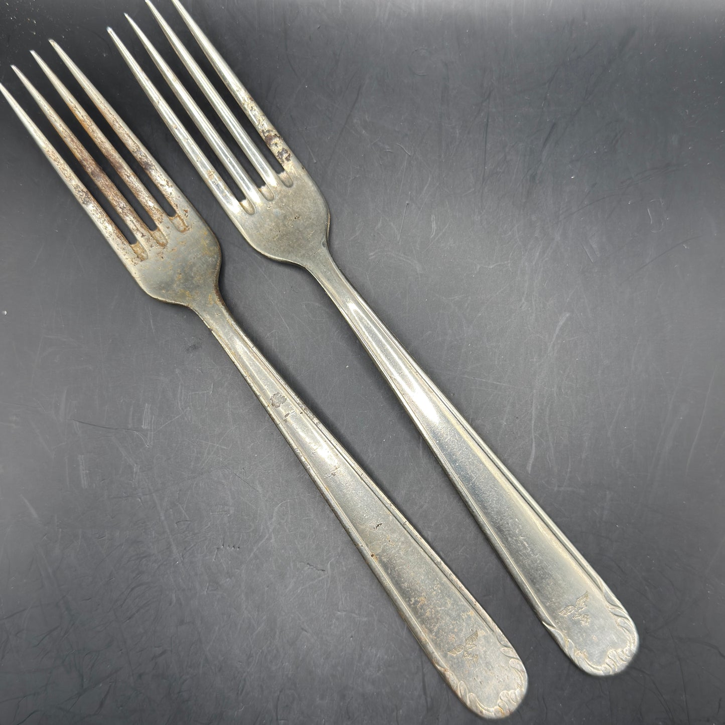 WW2 original artifact – Two Luftwaffe Forks – AxisArtifacts