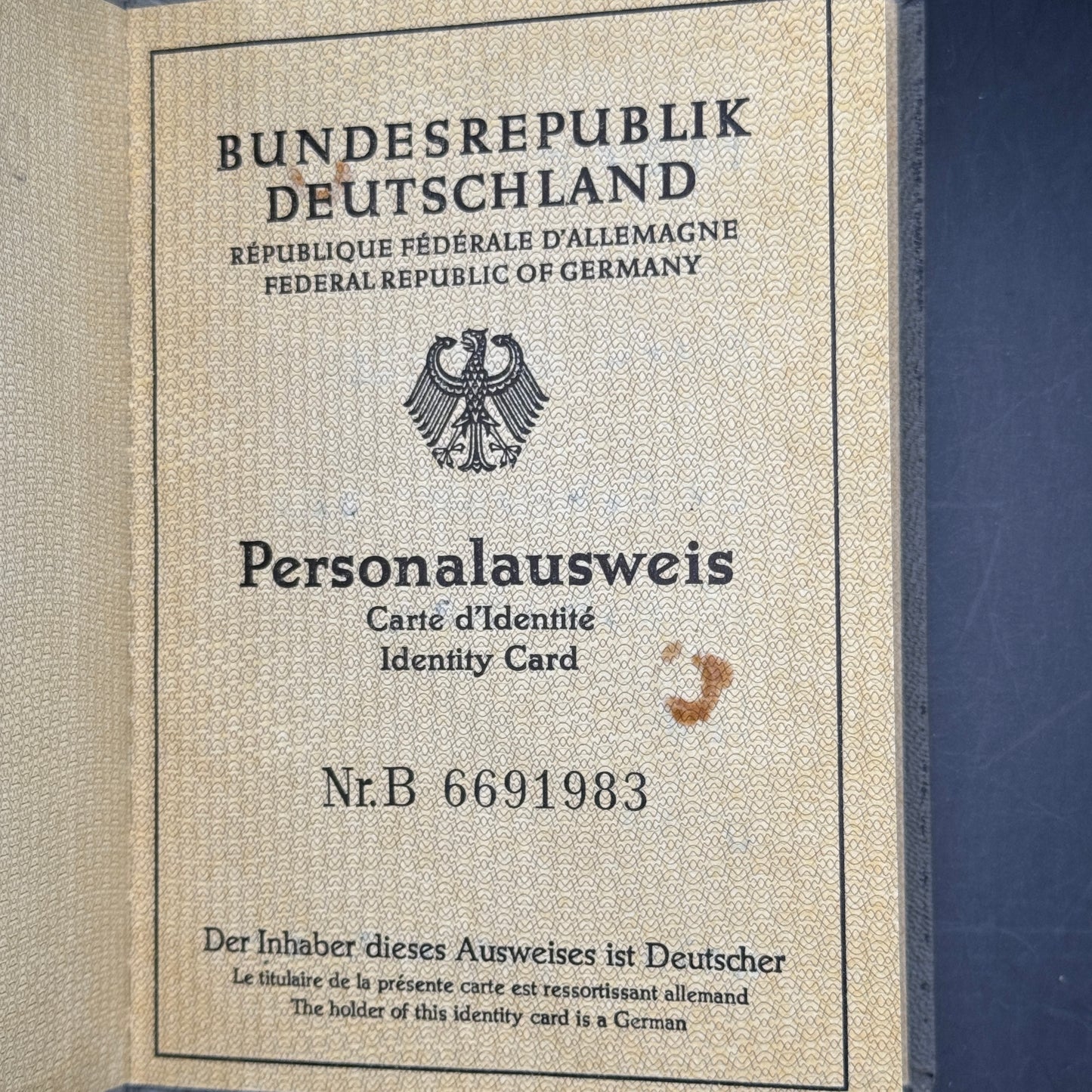 WW2 original artifact – NSDAP membership card + passport same person – interior page
