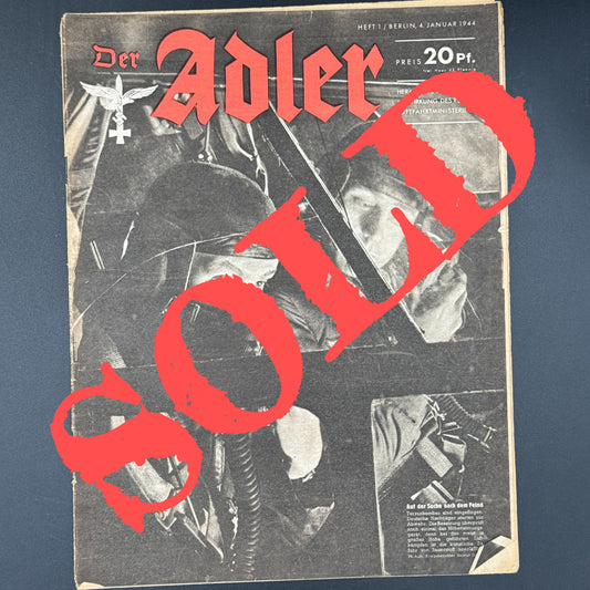 WW2 original artifact – Der Adler Jan 1944 – AxisArtifacts