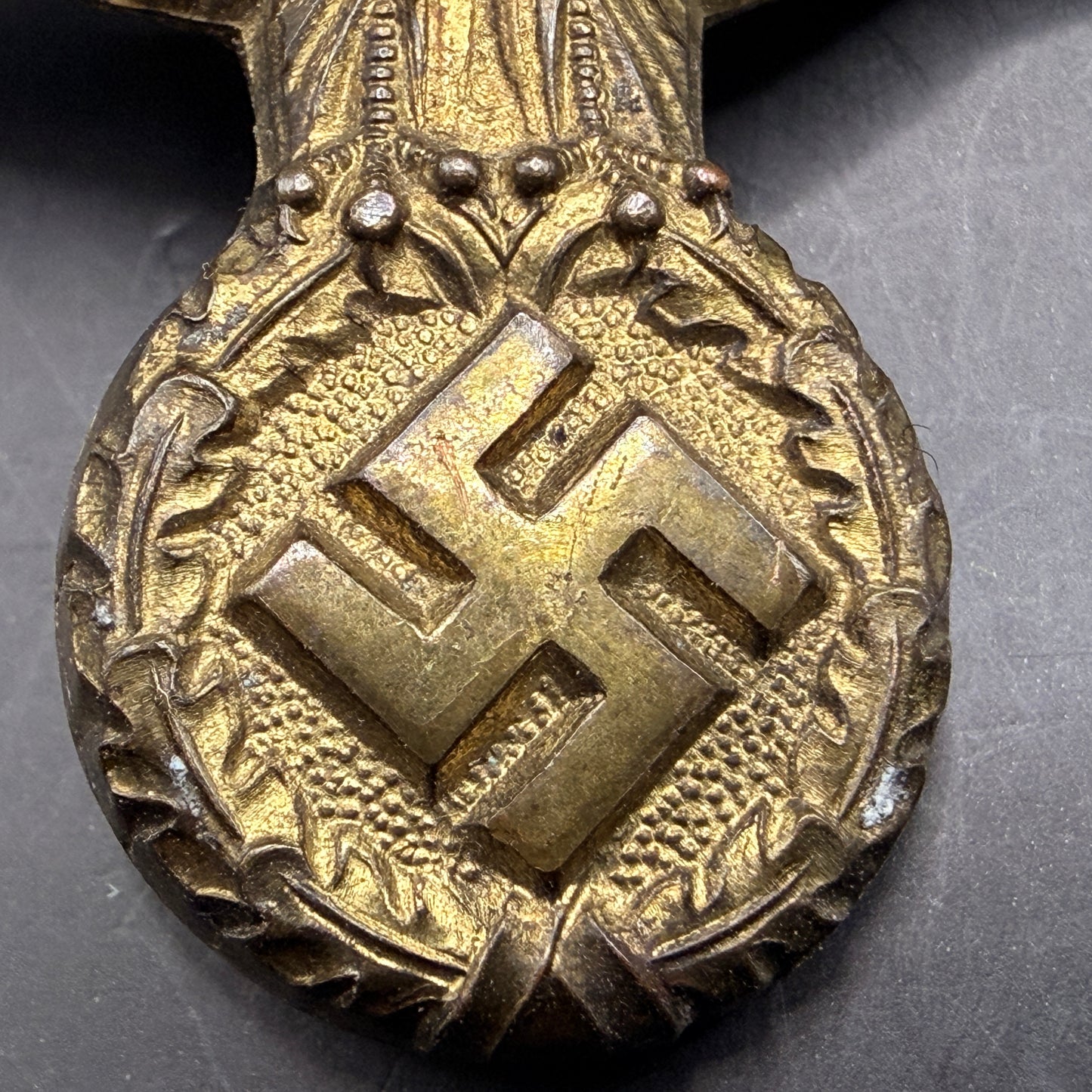 WW2 original artifact – NSDAP Cap Eagle RZM M1/45 Friedrich Linden – interior page