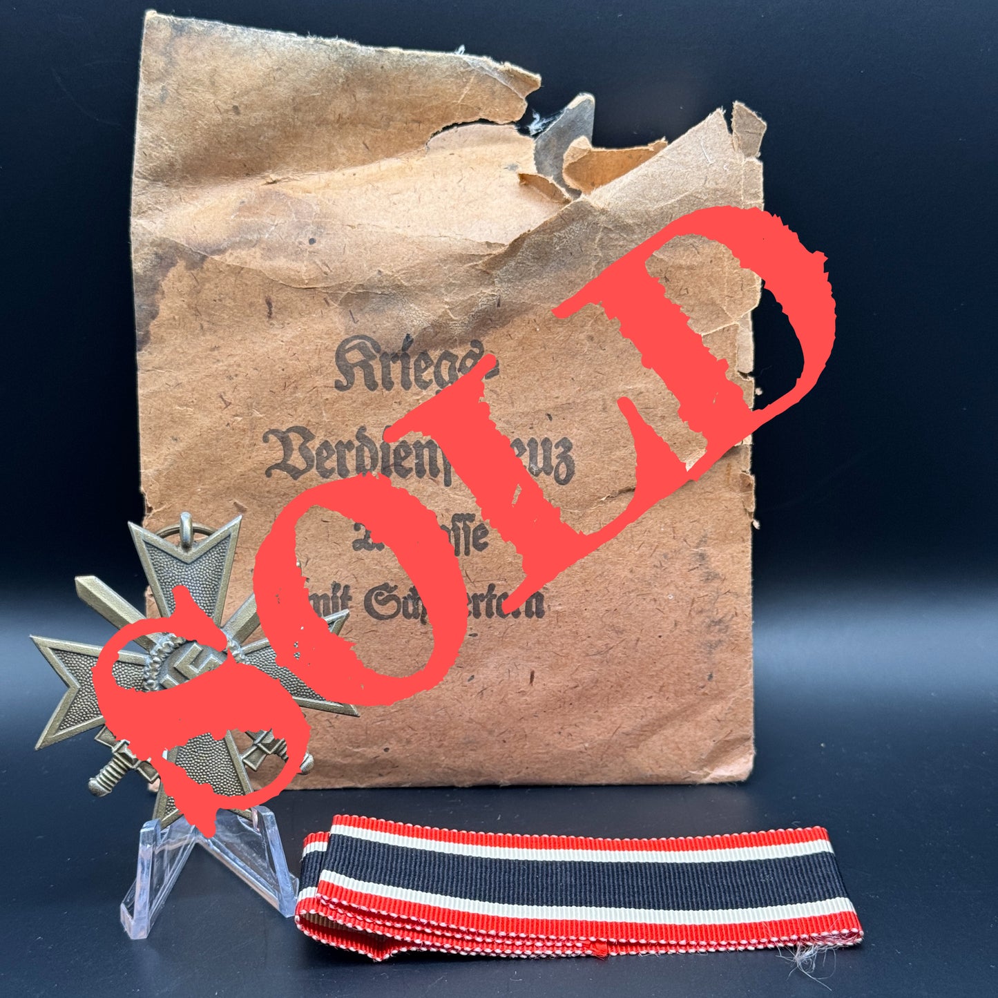 WW2 original artifact – Kriegs Verdienst Kreuz (KVK2) – AxisArtifacts