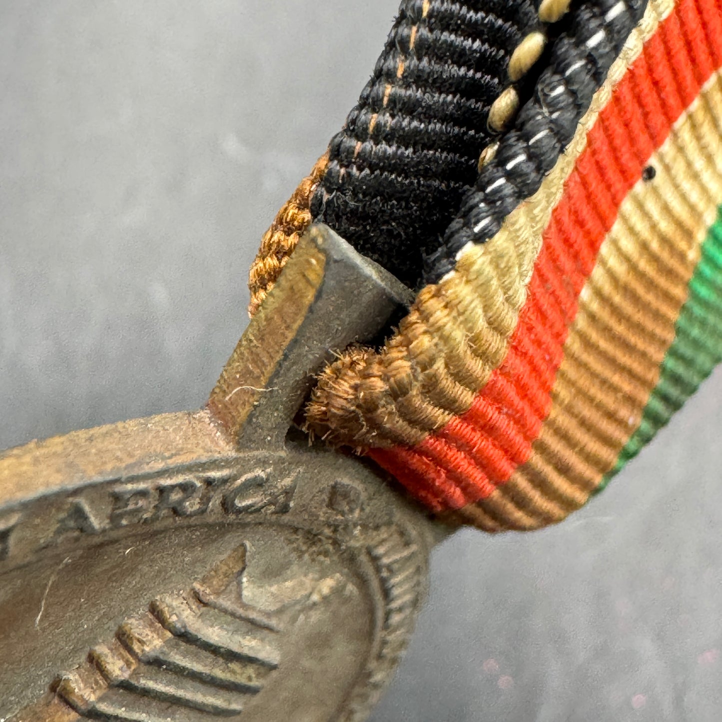 WW2 original artifact – Italian/German African Campaign Medal – interior page