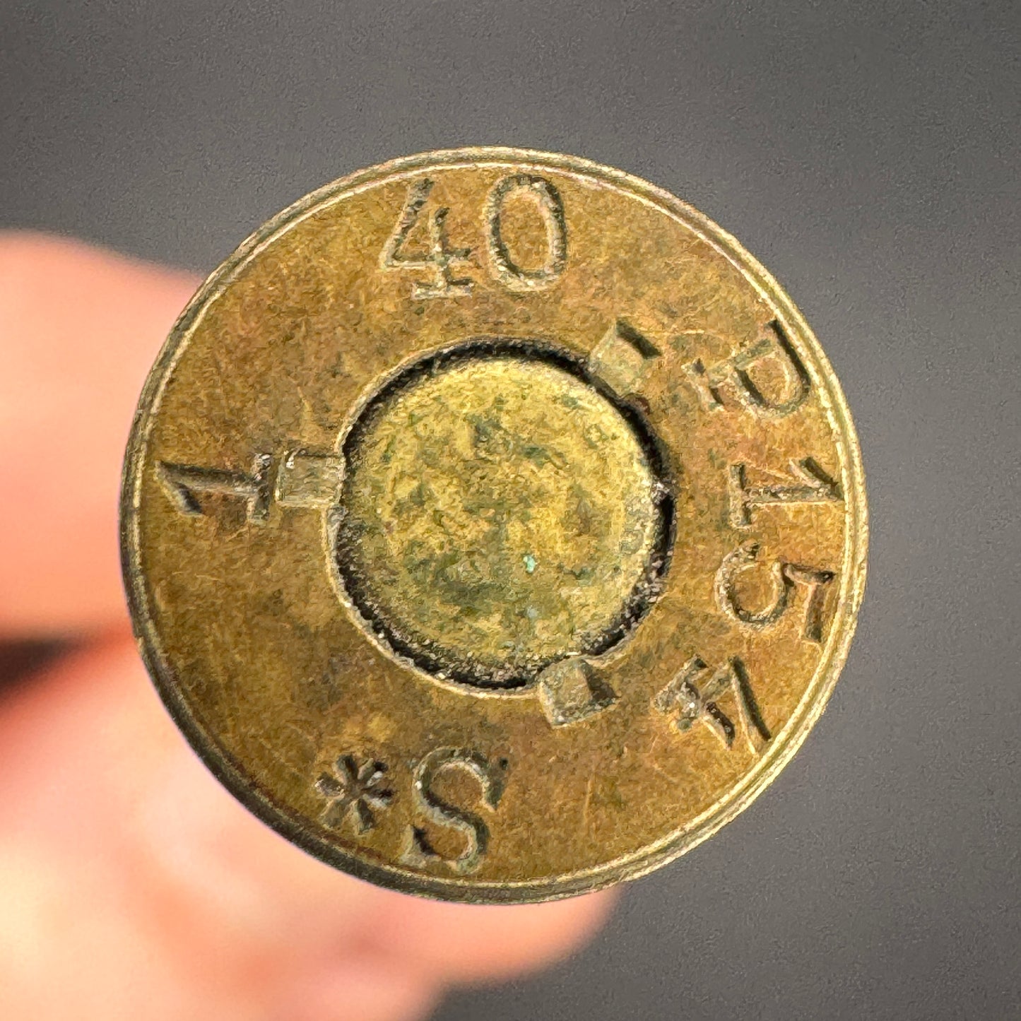 WW2 original artifact – K98 German B patrone, explosive cup which sets off phosphorous – interior page