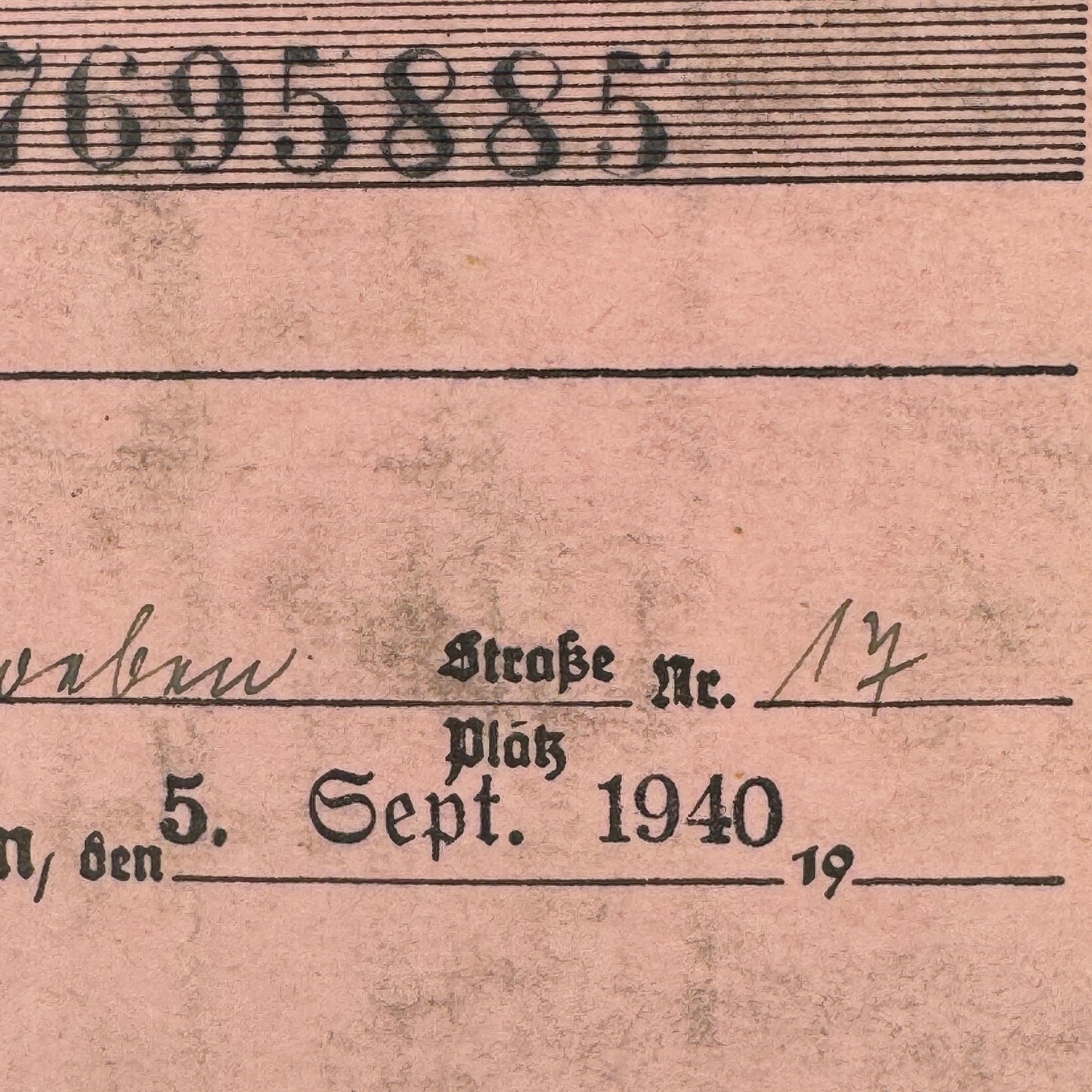 WW2 original artifact – NSDAP membership card + passport same person – interior page