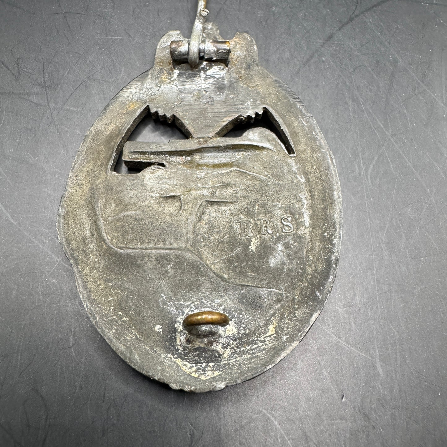 WW2 original artifact – Panzerkampfabzeichen Rudolf Richter Schlag RRS – interior title page